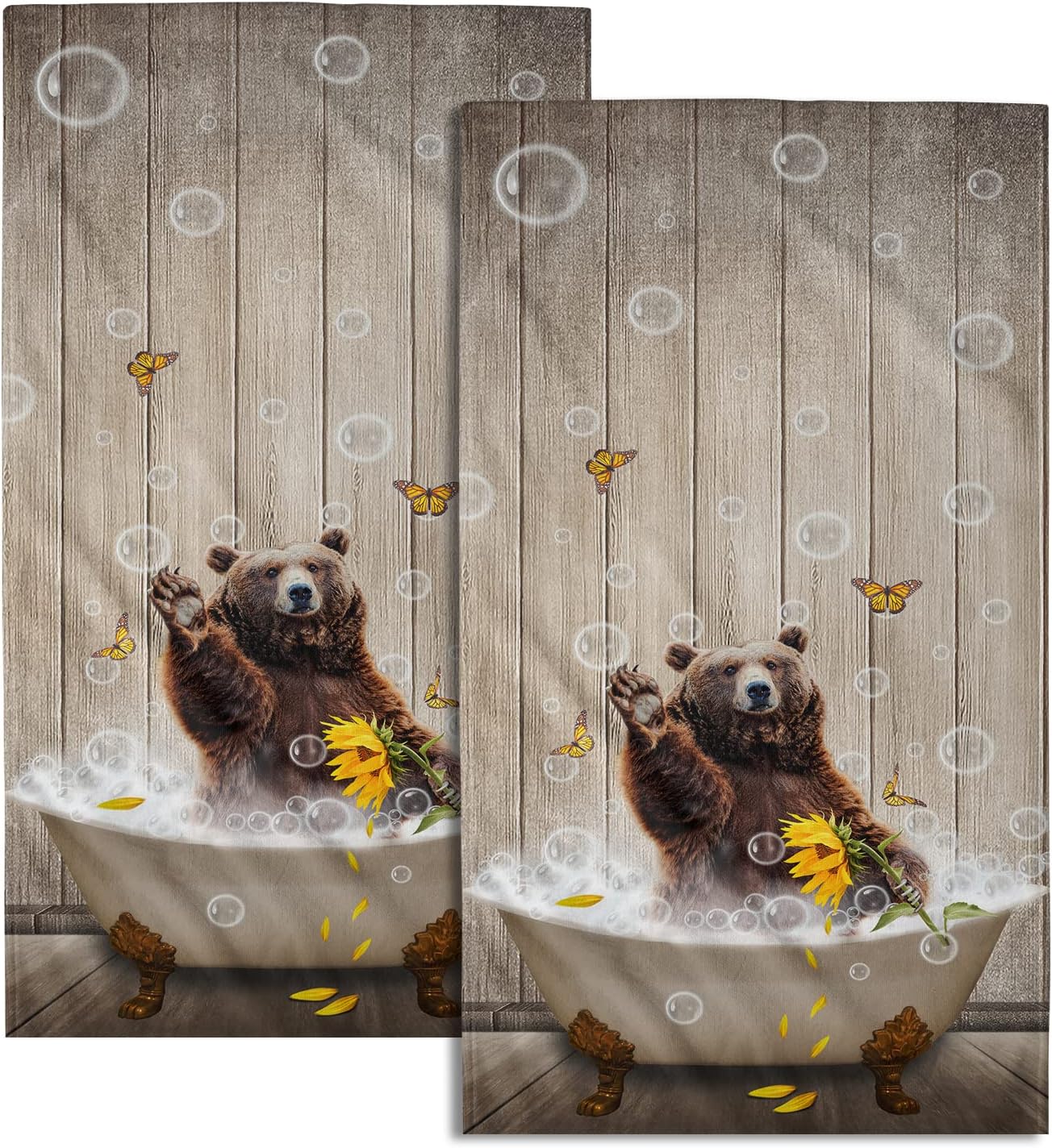 Giwawa Funny Bear Hand Towels Set of 2