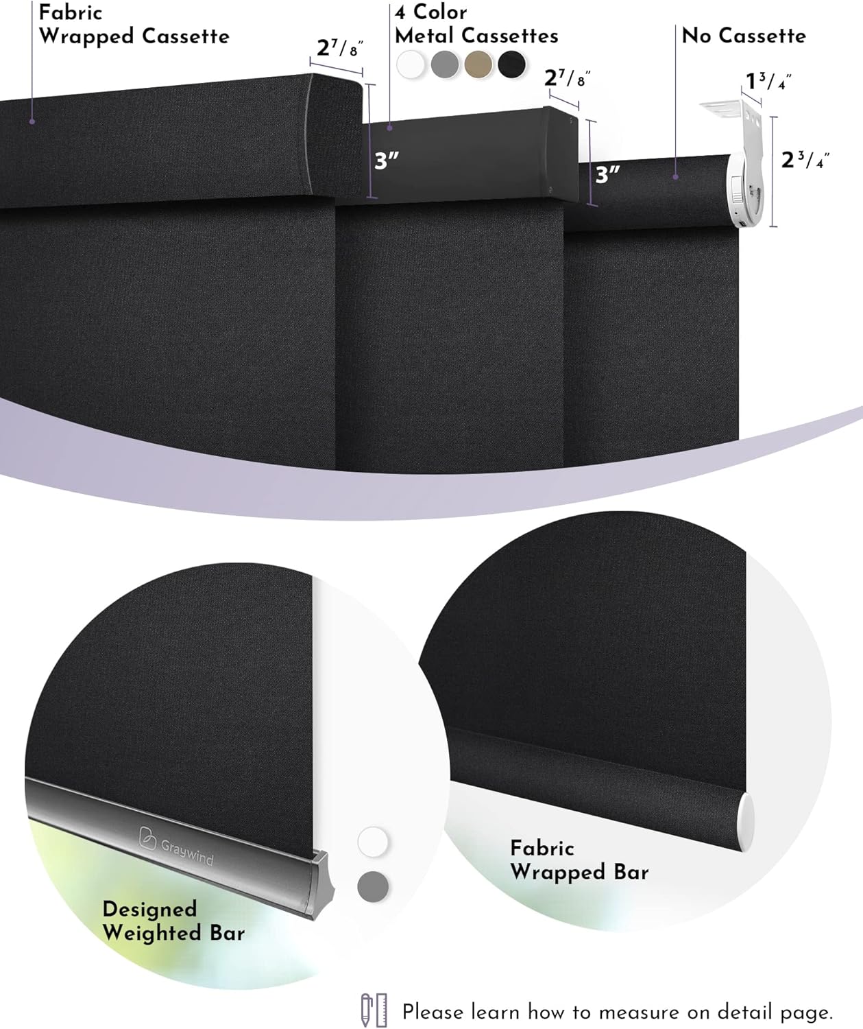Graywind Smart Roller Shades with Alexa Google Compatibility and 100 Blackout Fabric