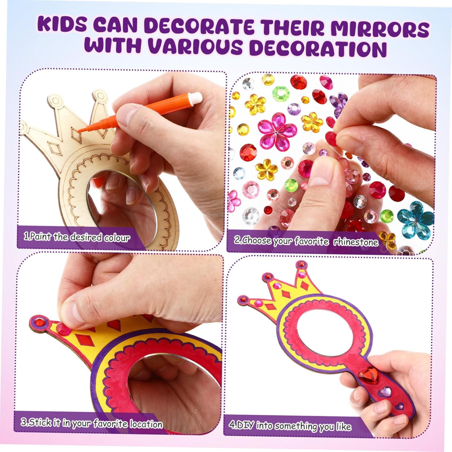 VOSAREA DIY Mirror Kit for Boys and Girls