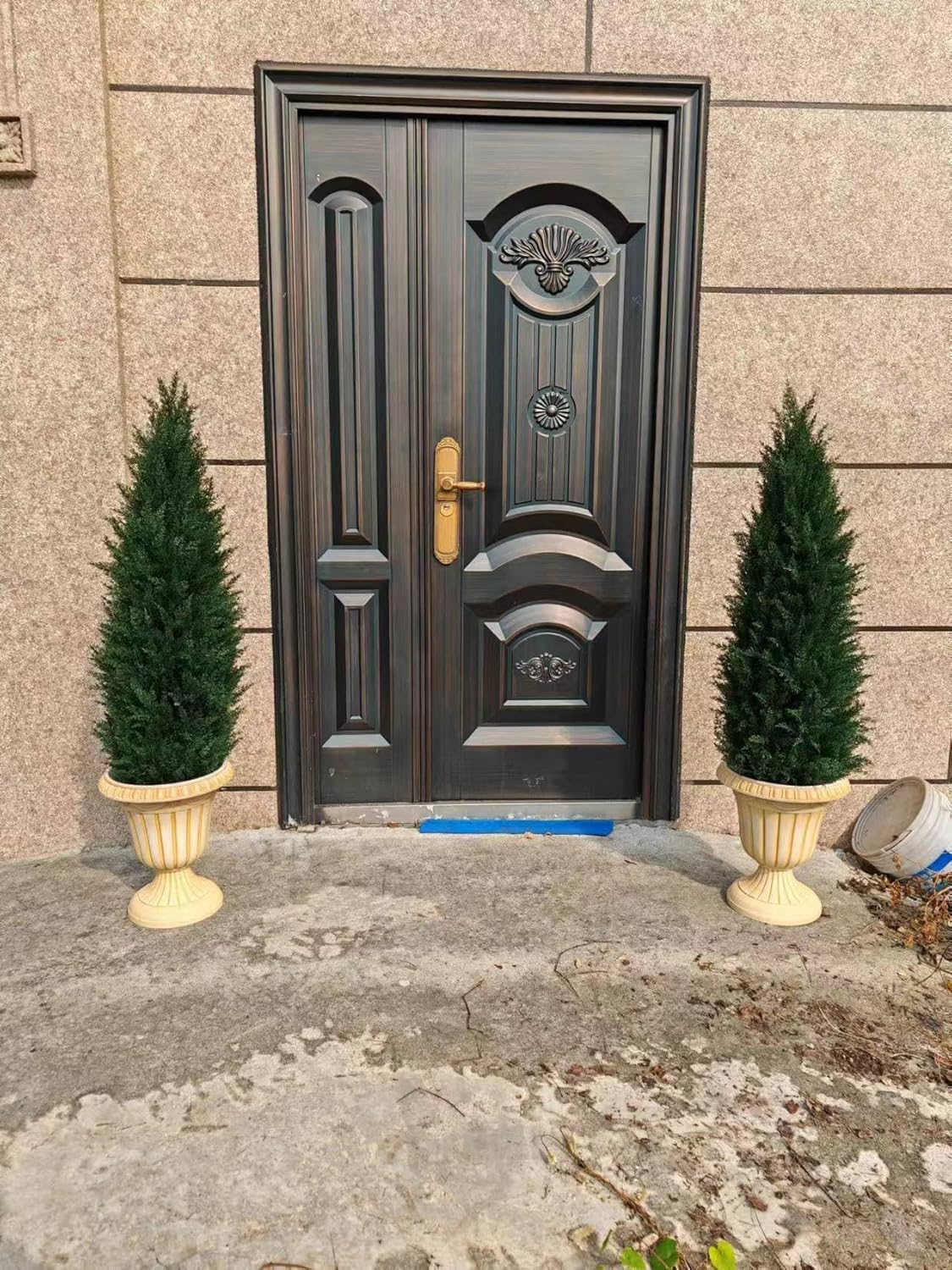 4ft Artificial Cedar Topiary Tree Potted Plants