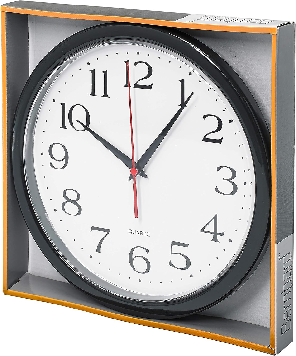 Bernhard Products 10 Inch Black Wall Clock