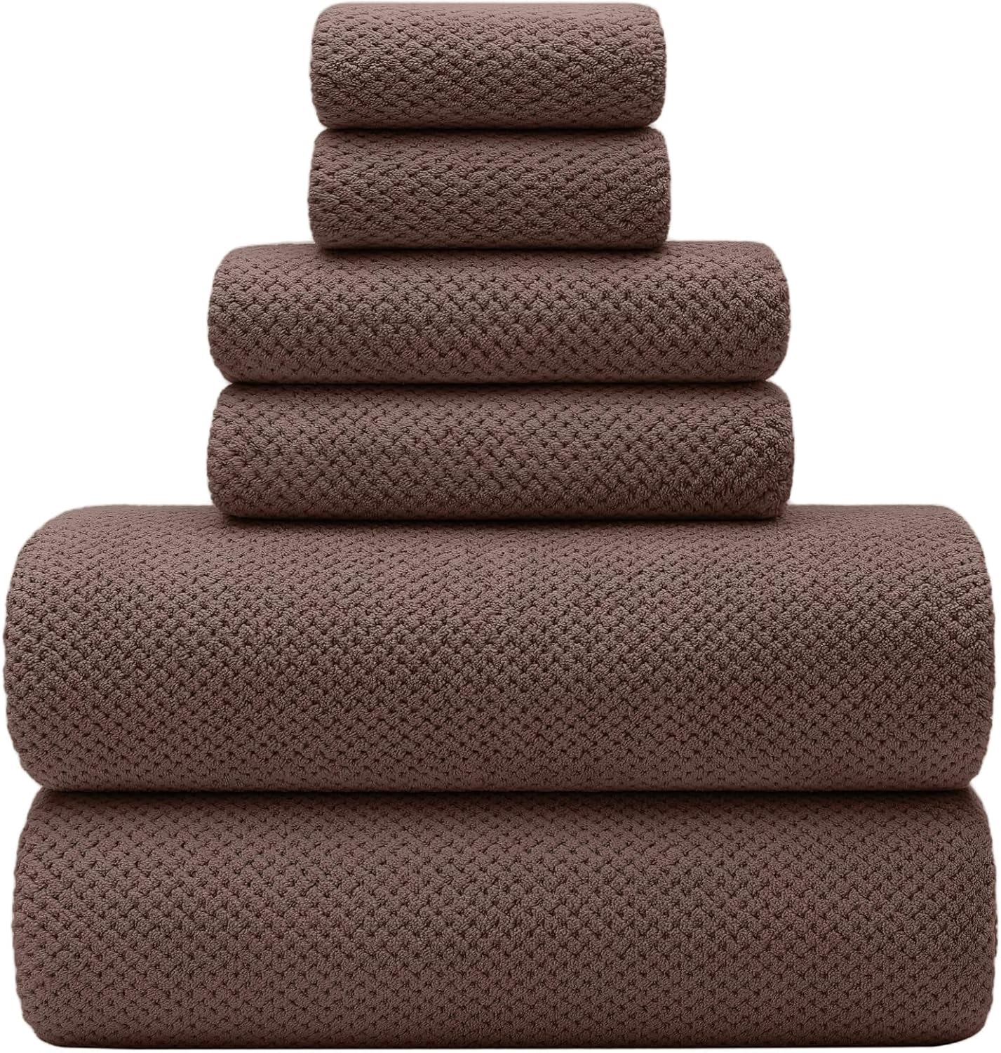 YTYC Extra Large Bath Towel Set of 6 Quick Dry Microfiber Towels