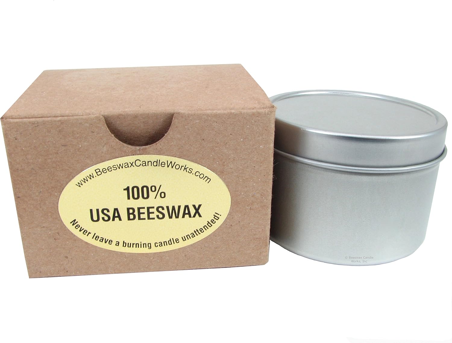 Beeswax Candle Works 4-Ounce Emergency Travel Tin Candle 1