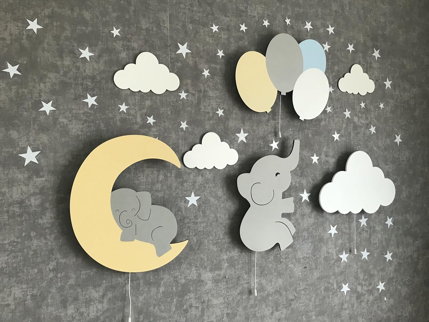Furpinea Nursery Lamp Set of 4 - Boys Blue