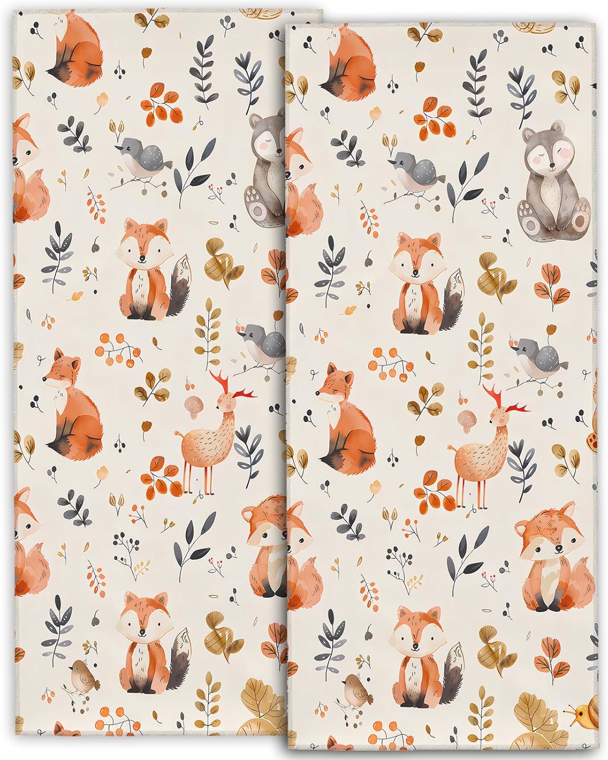 AmePay Woodland Animal Hand Towels 2 Pack