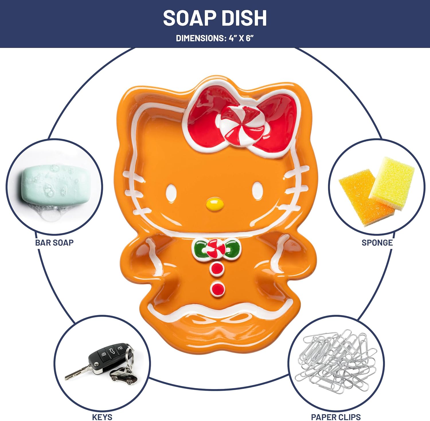 Jay Franco Hello Kitty Cookie Soap Dish - Festive Bathroom Decor