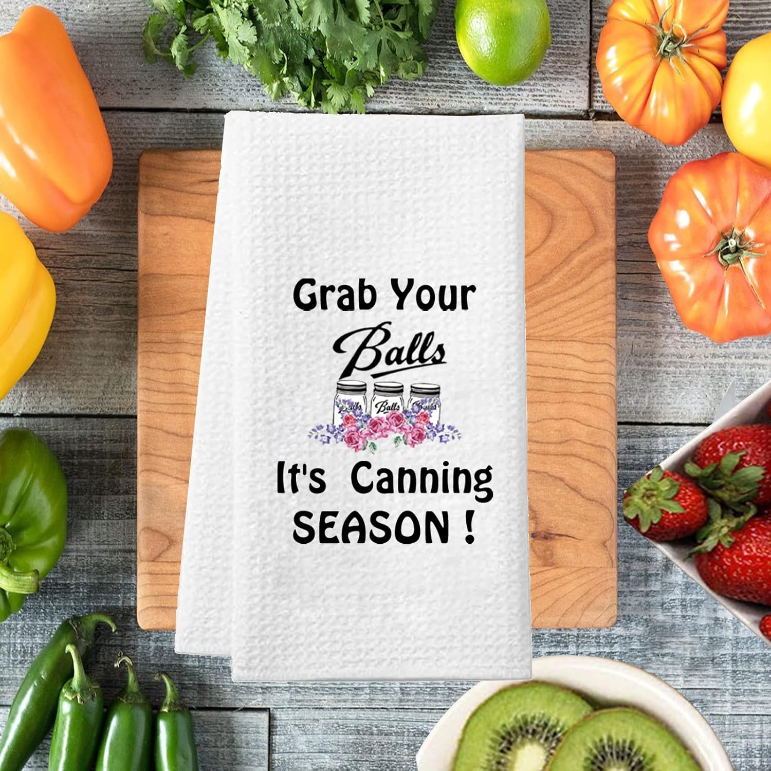 PXTIDY Funny Canning Season Kitchen Towel