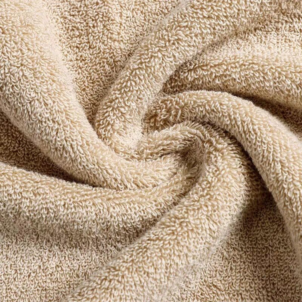 JININQ 2 Piece Cotton Hand Towels 134 x 295 Inch Brown