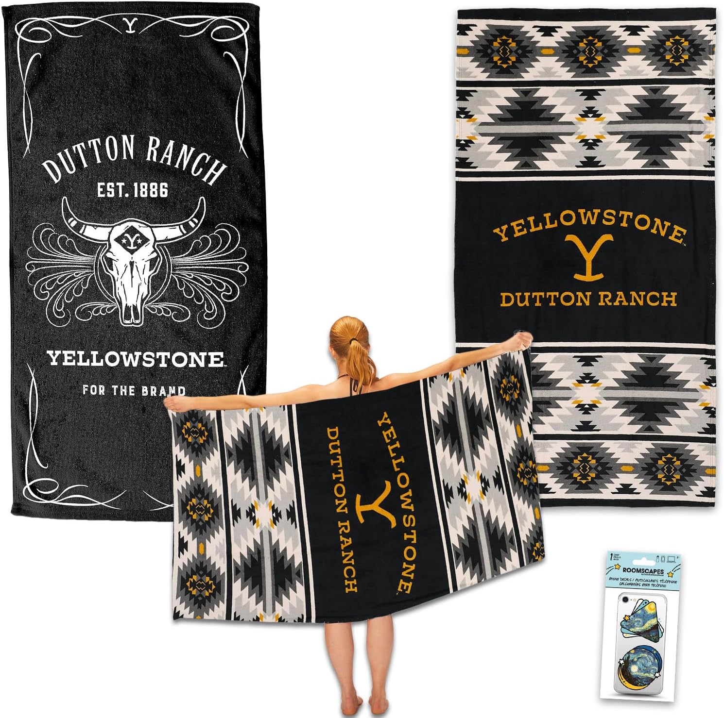 Yellowstone Beach Towel 2 Pack - Dutton Ranch Bundle
