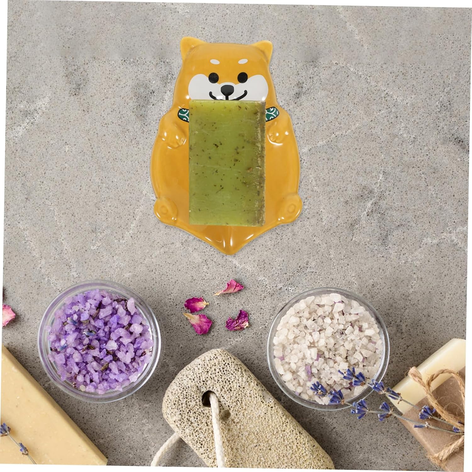 Mobestech Cartoon Dog Ceramic Soap Holder