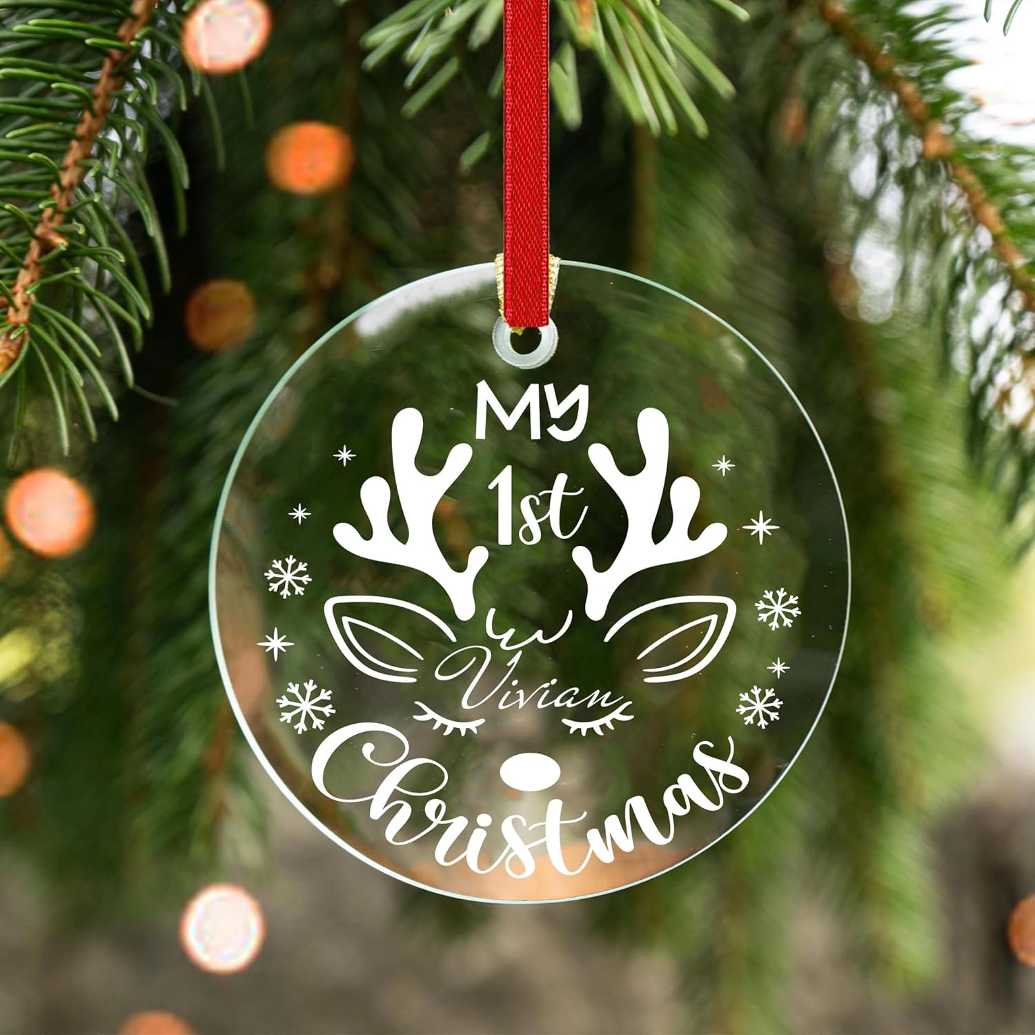 Jasilon Personalized Babys First Christmas Ornament 1