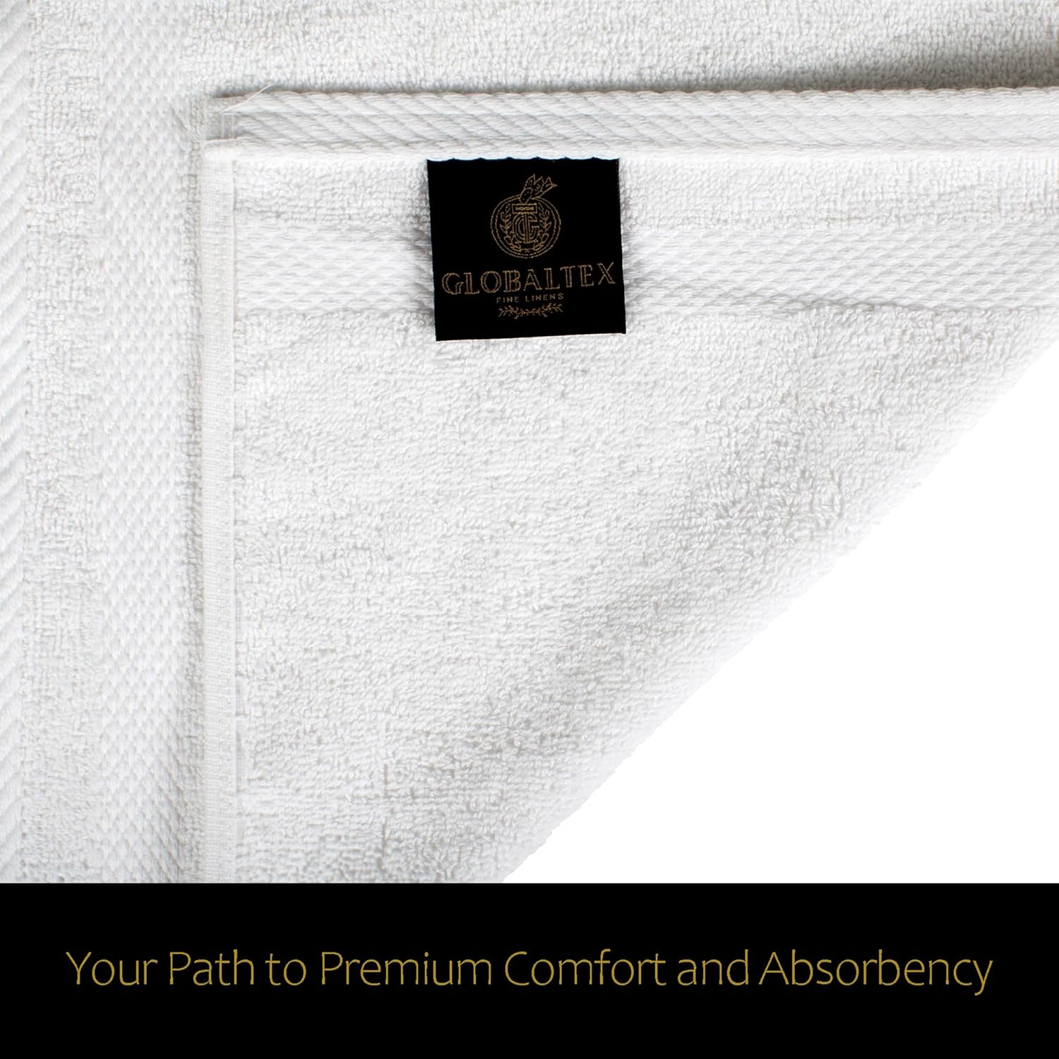 Luxurious Sunset White Bath Towel Set - 30x58