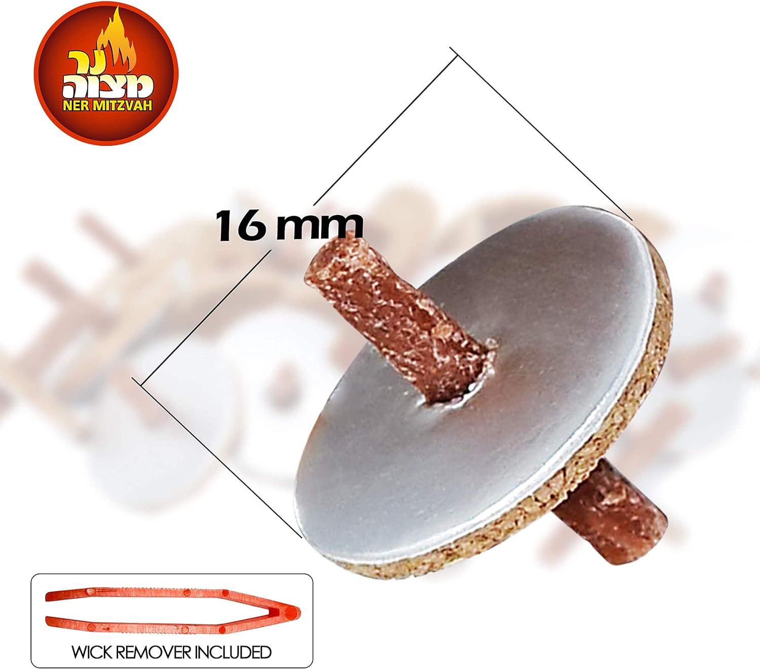 Ner Mitzvah Round Floating Wicks - 100 Count