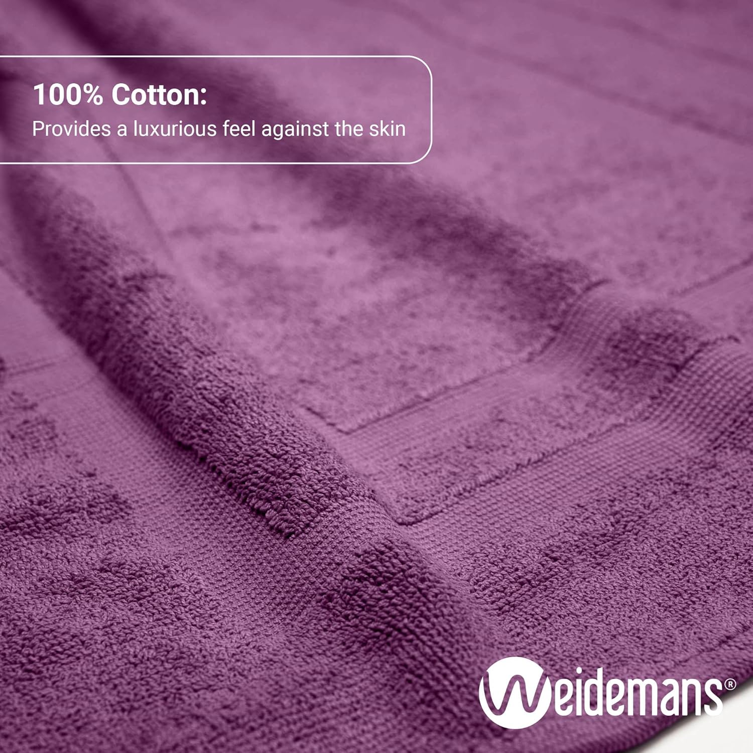 Weidemans 100 Cotton Bath Mat Set of 2 1