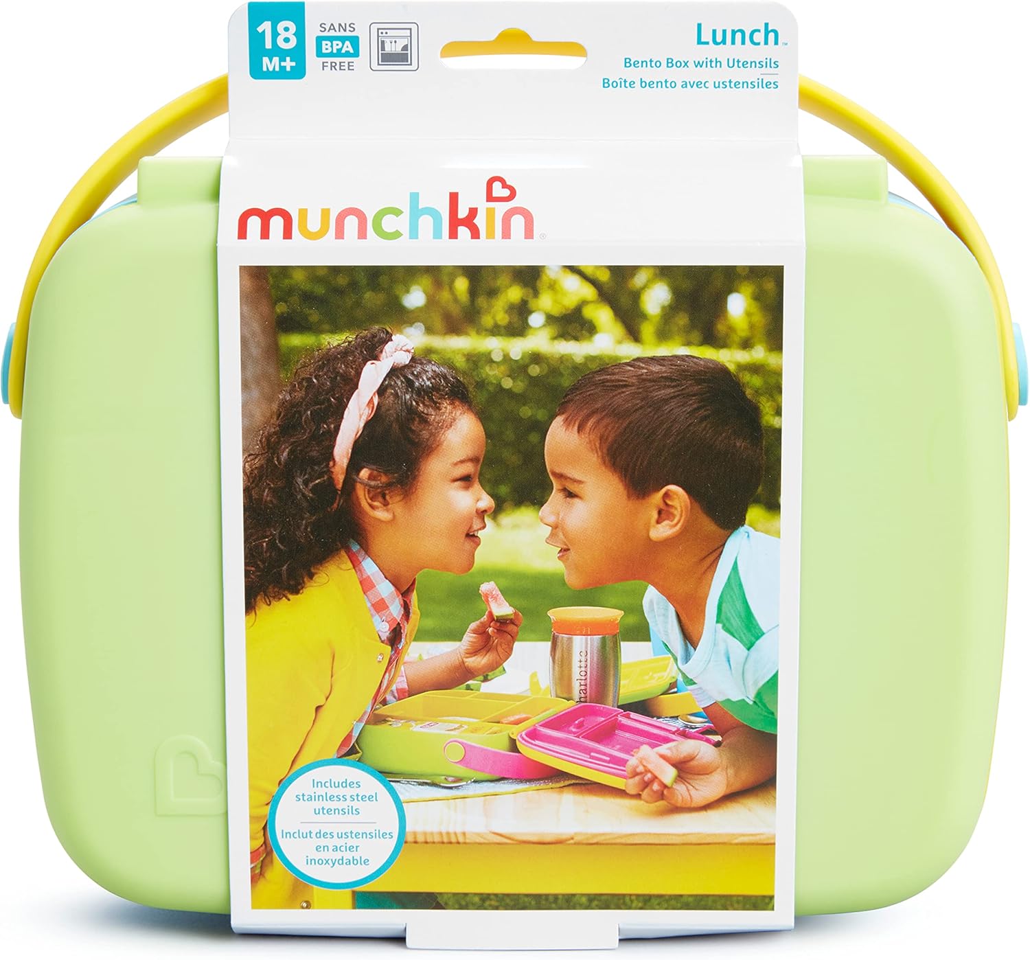 Munchkin Lunch Bento Box for Kids Green 1