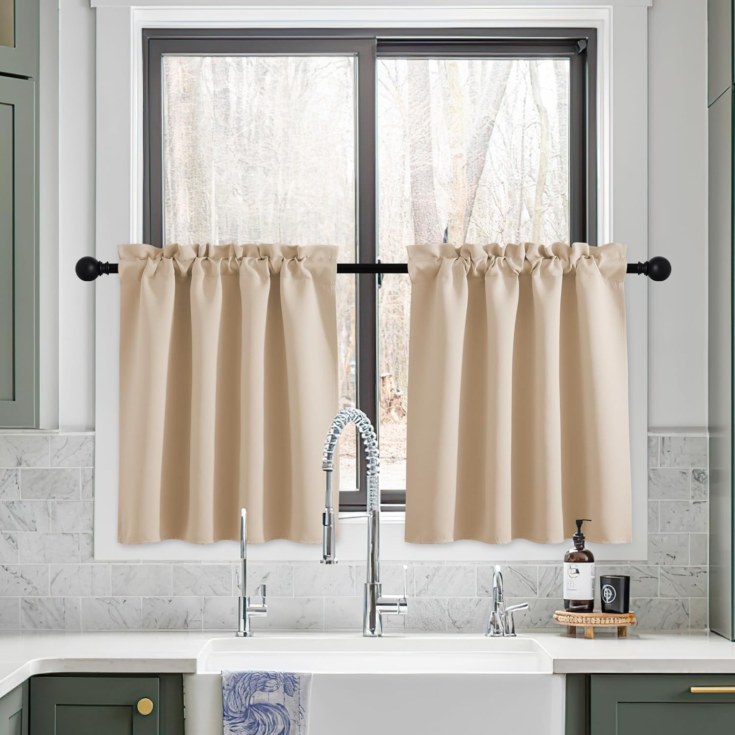 NICETOWN Small Curtains - Blackout Privacy for Kids RV Camper Windows
