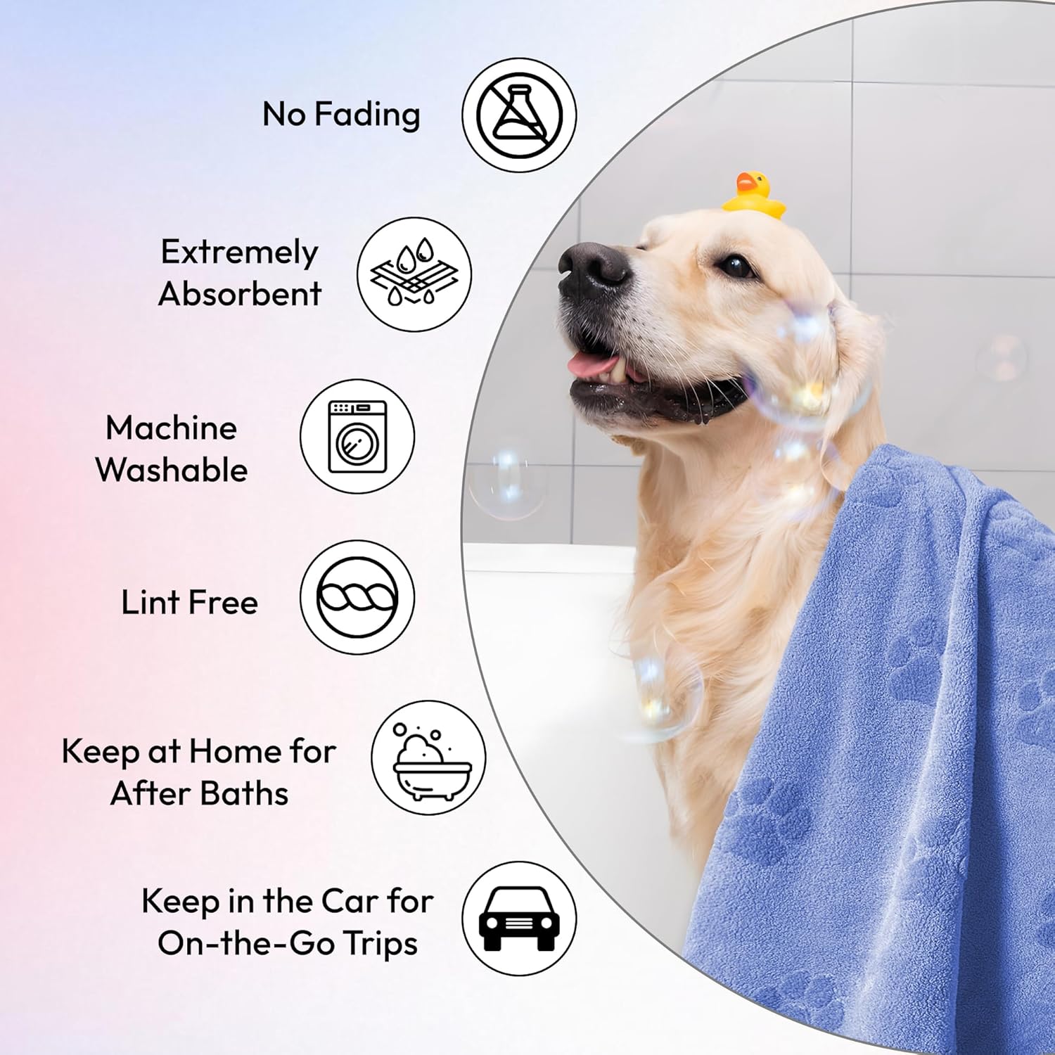 JML Microfiber Pet Towel 2 Pack 40x275 Navy