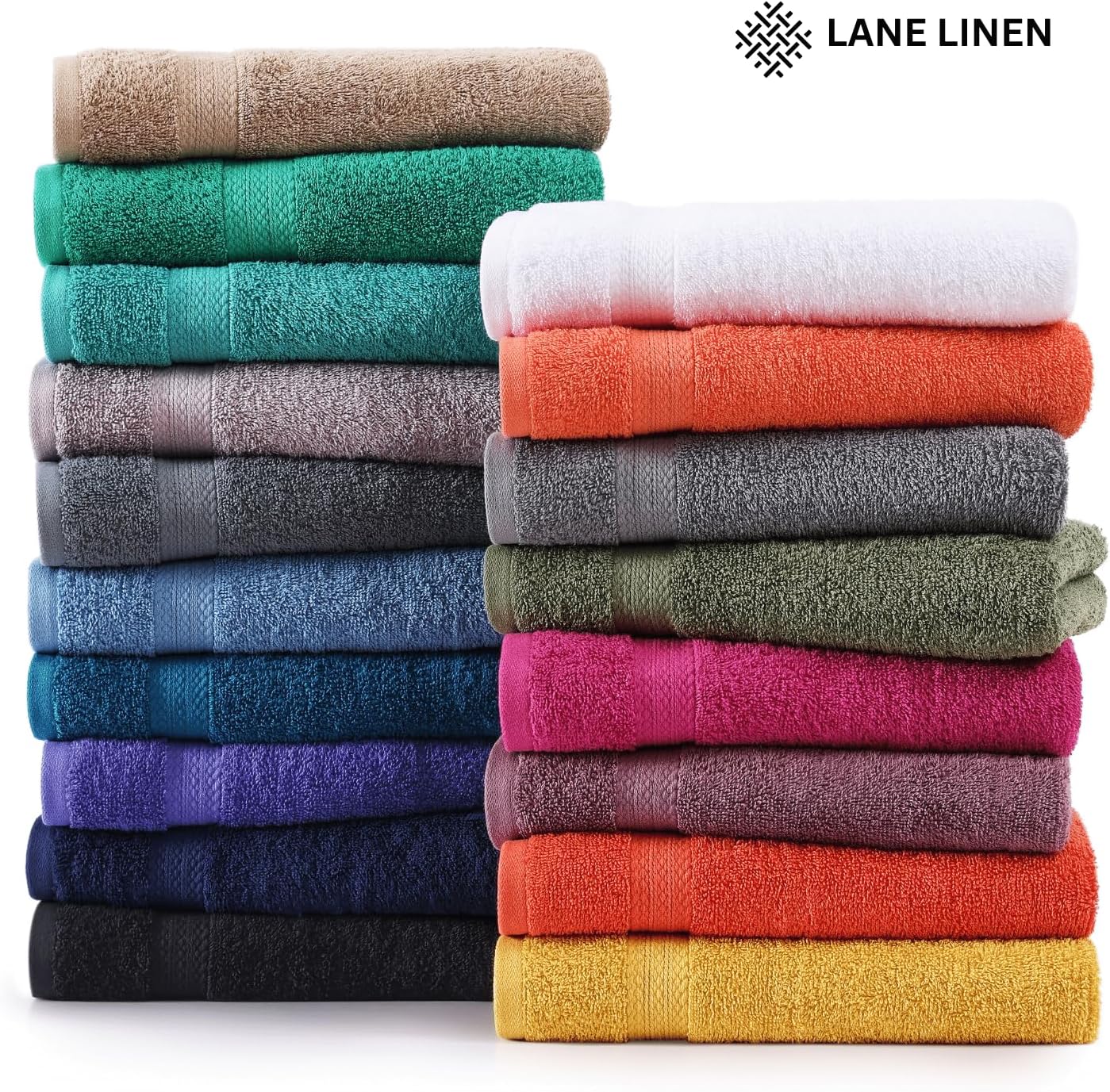 LANE LINEN 4 Pack Bath Towels - 28x54 Navy Blue 1