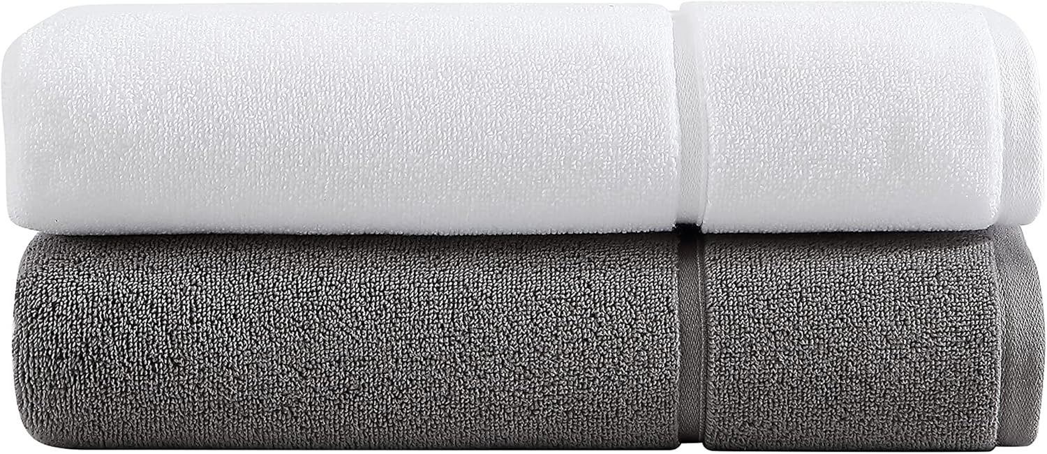 Vera Wang Bath Towel Set - 6 Piece Modern Lux White