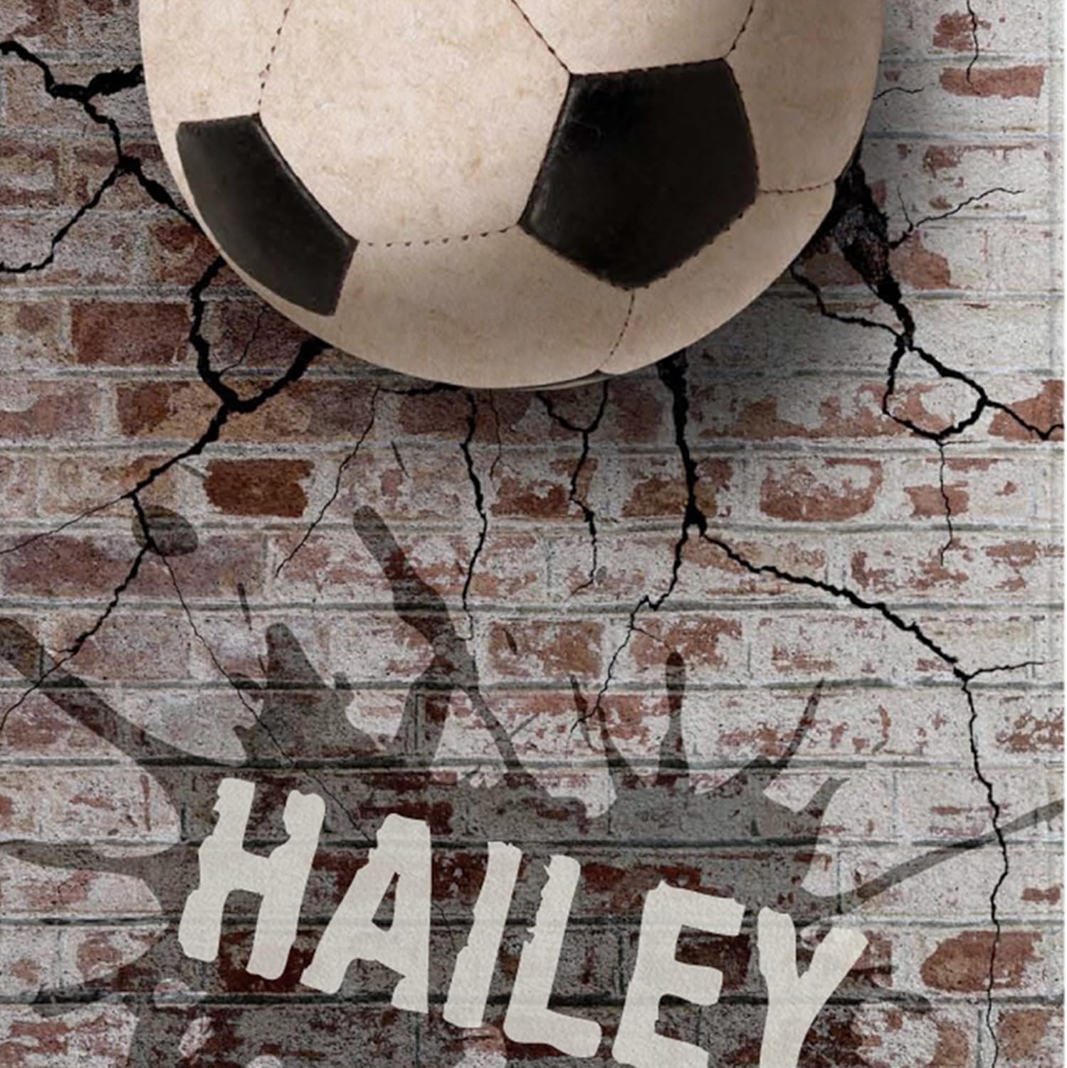 Personalized Beach Towel with Soccer Design