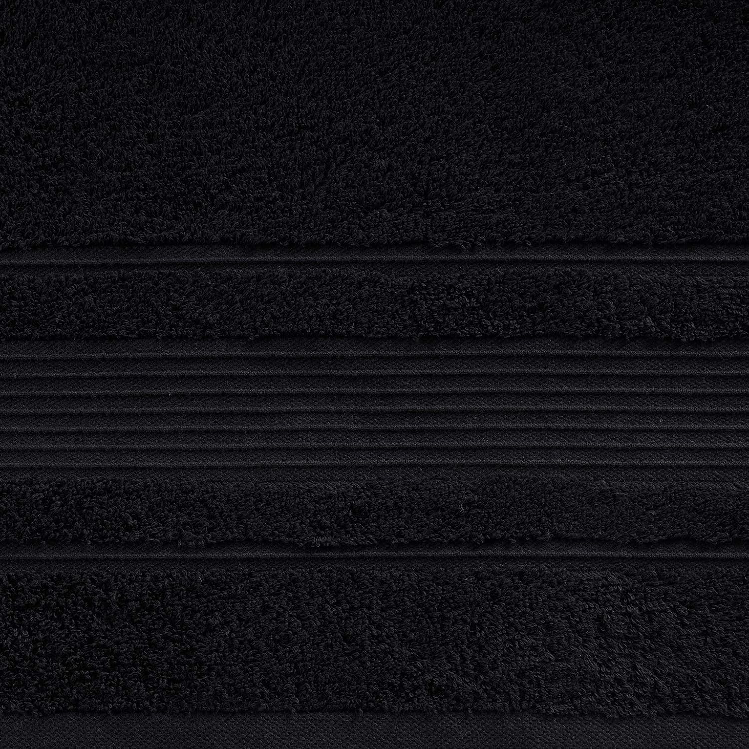 Qute Home 4-Piece Bath Towel Set Black
