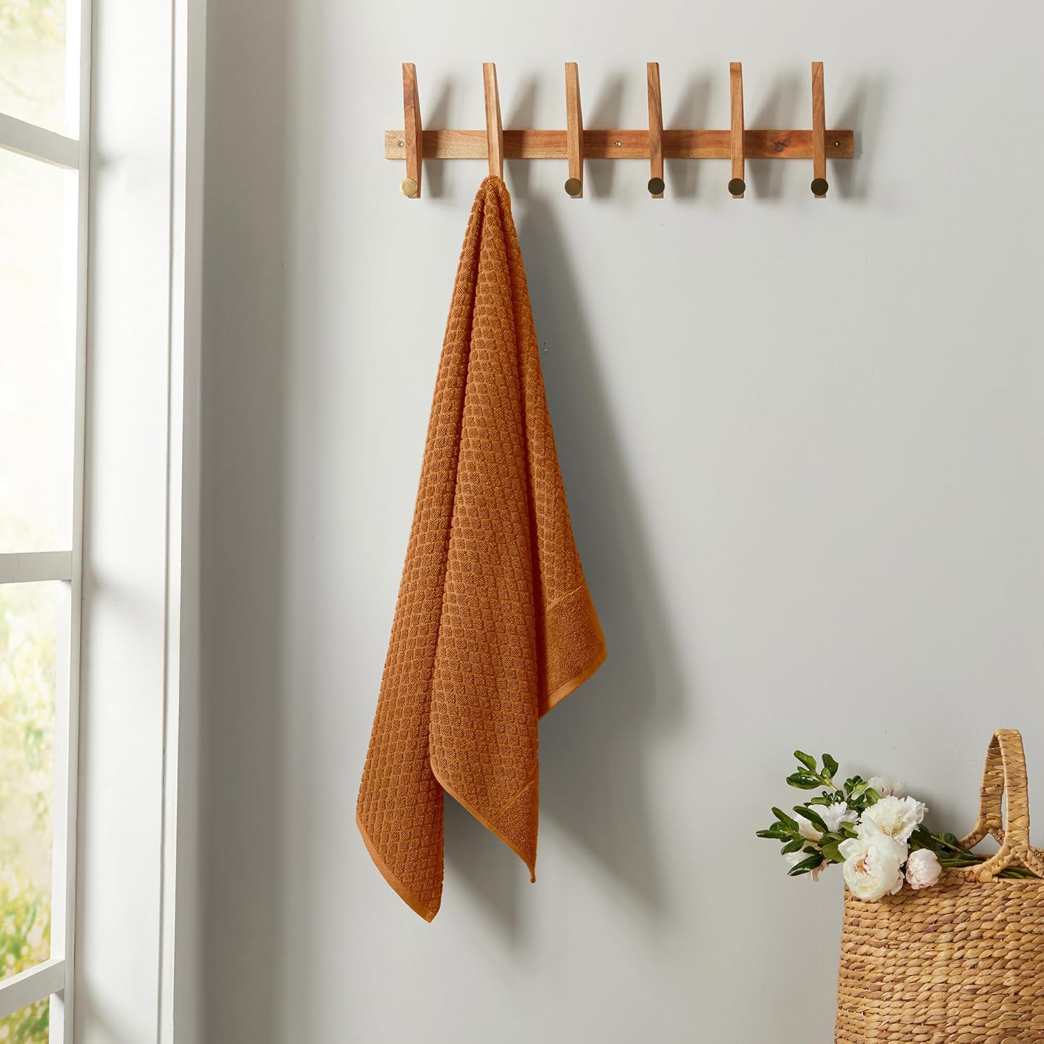 Great Bay Home Orange Bath Towels 6 Pack