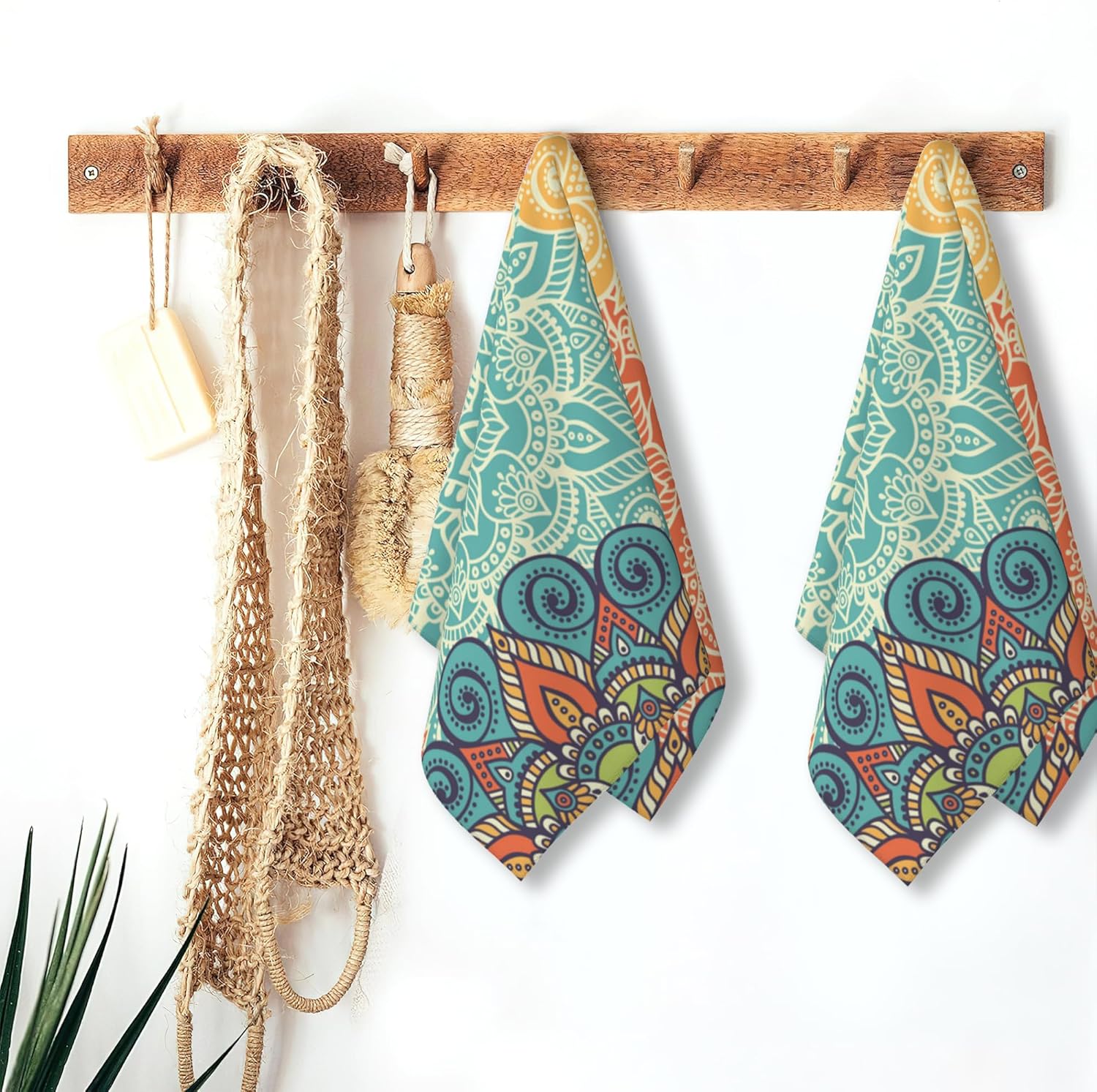 Snowmolle 2 Pack Vintage Mandala Hand Towels