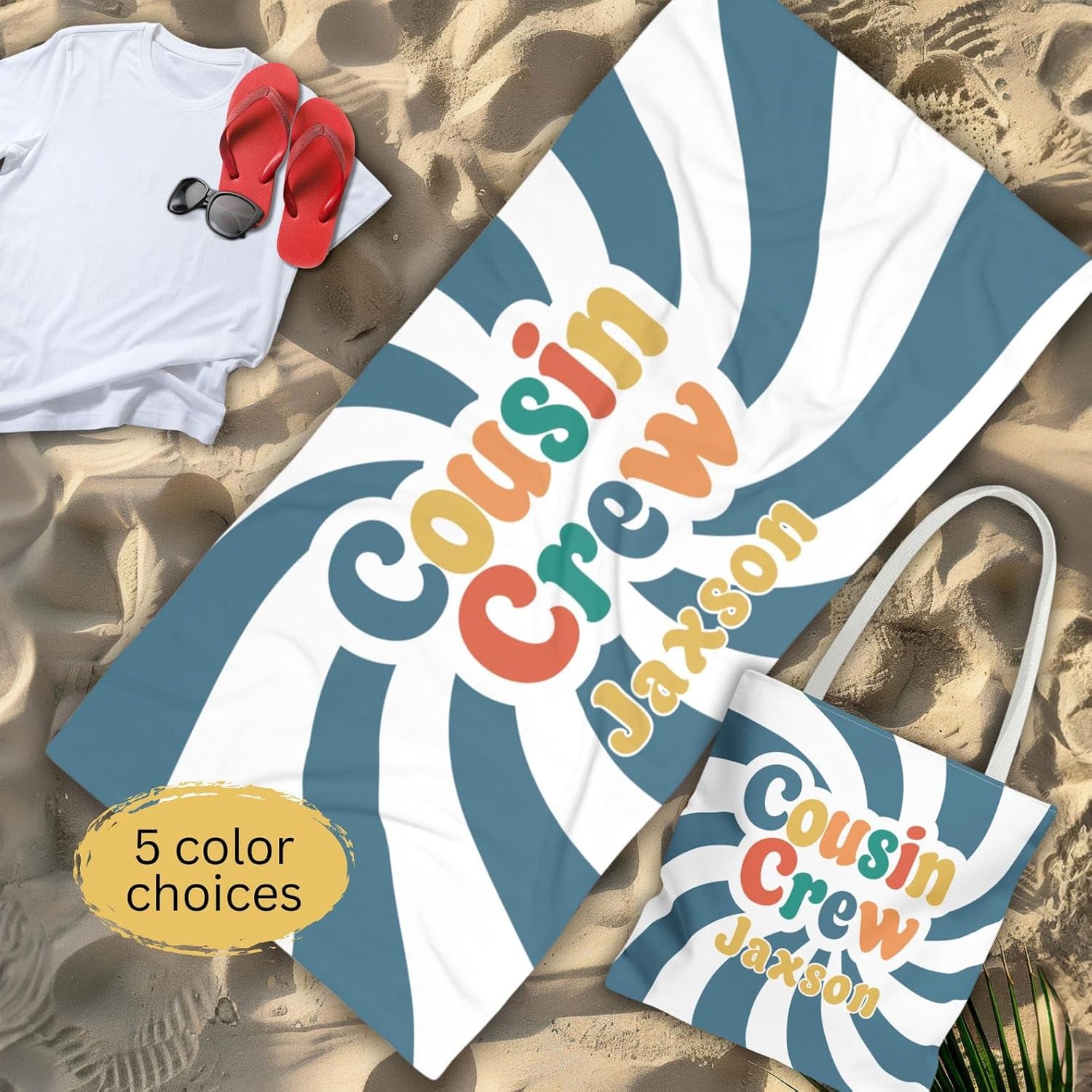 Bristow Personalized Cousin Crew Beach Towels