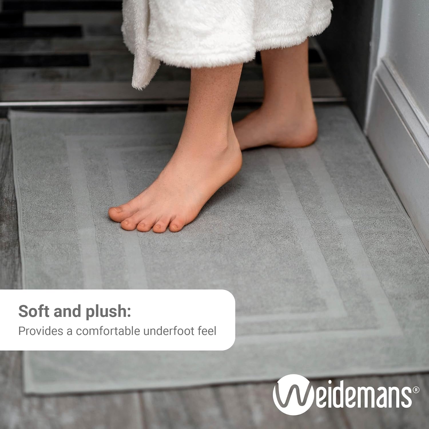 Weidemans 100 Cotton Bath Mat Set of 2 1