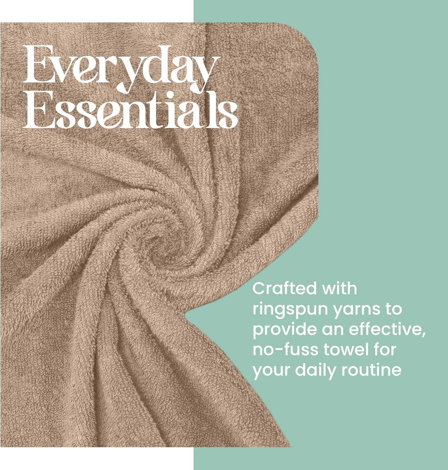 Utica 6-Piece Beige Towel Set Soft Absorbent