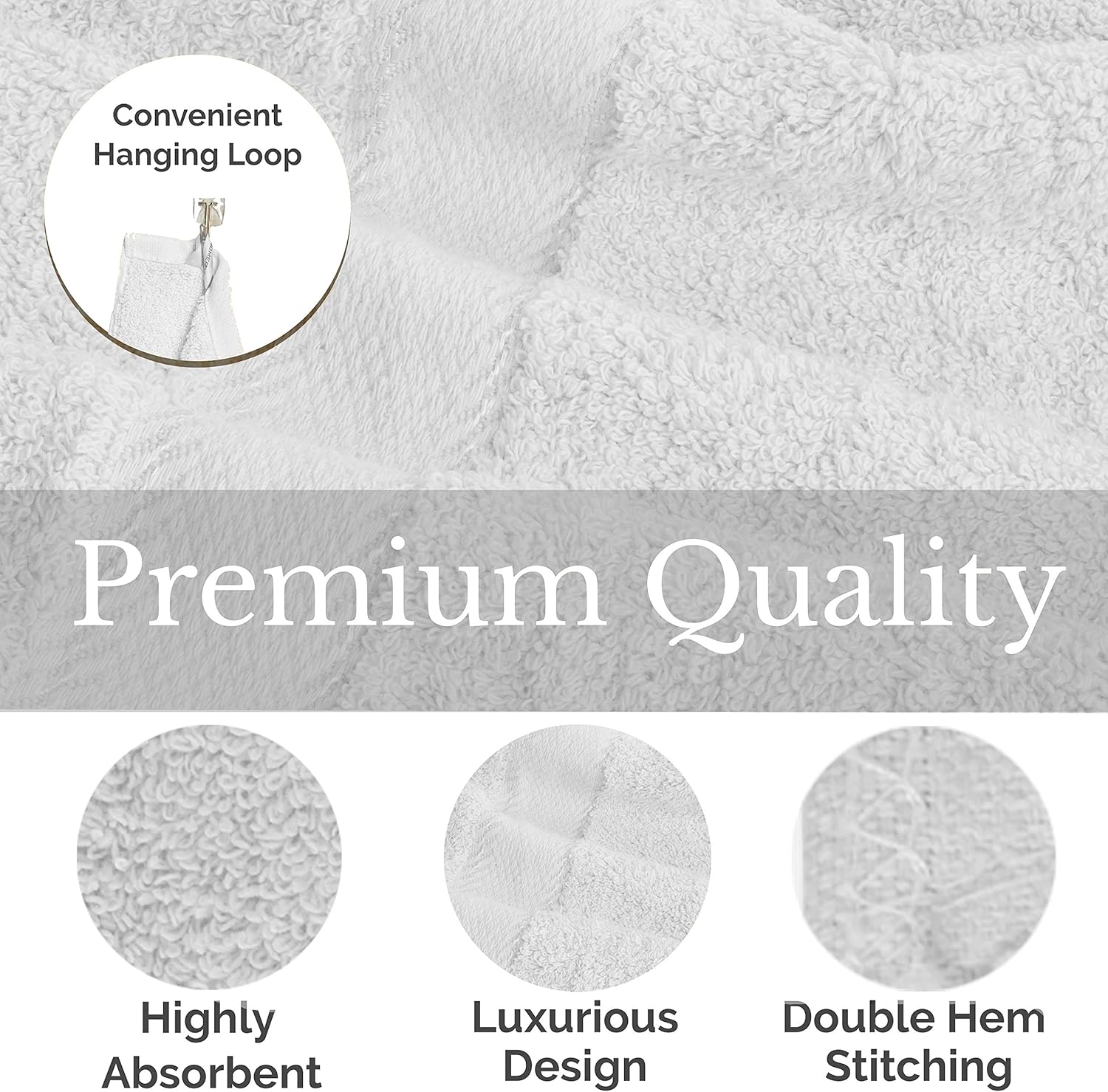 Cozy Homery Egyptian Cotton Bath Towels 8 Piece Set