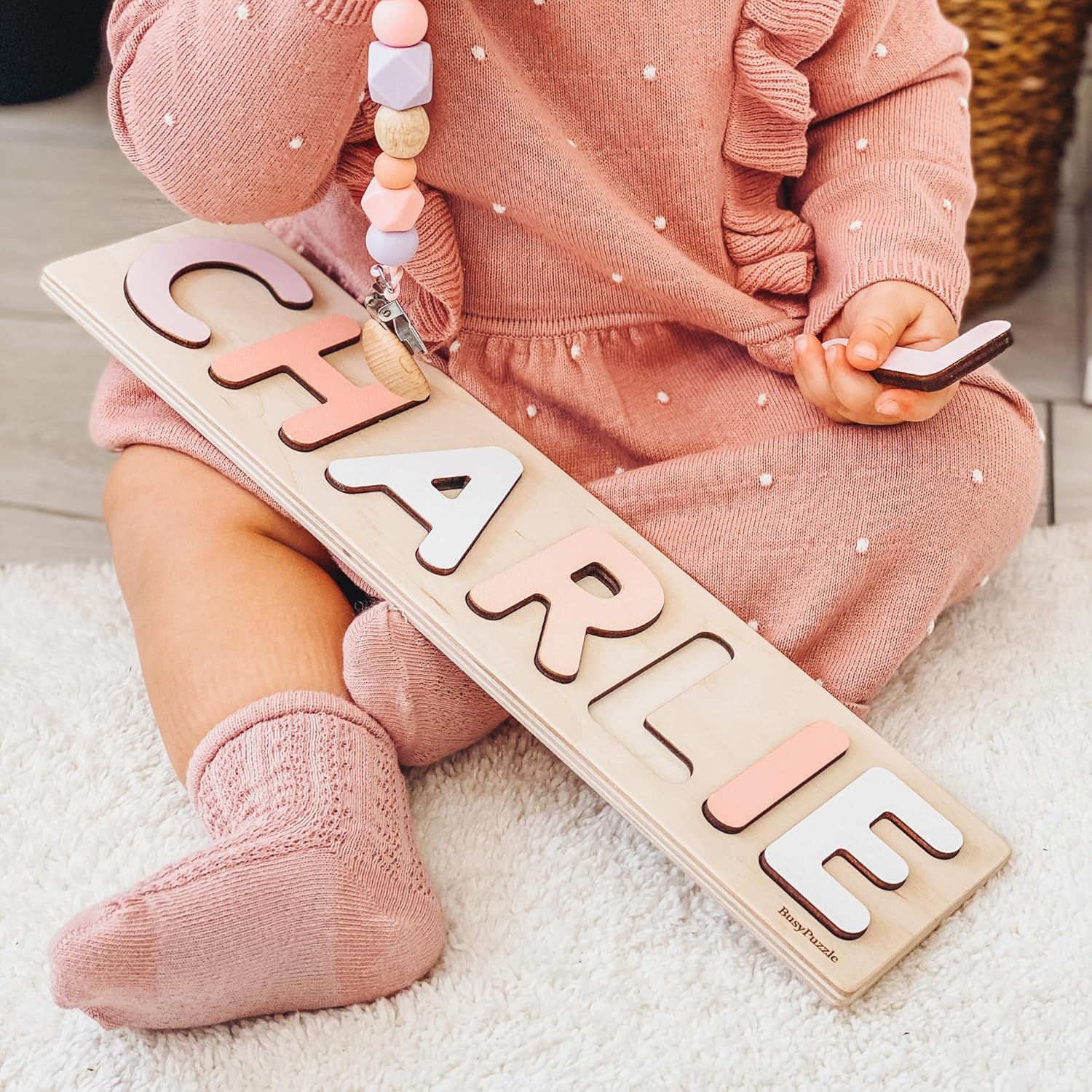 Personalized Wooden Name Puzzle Montessori Toy