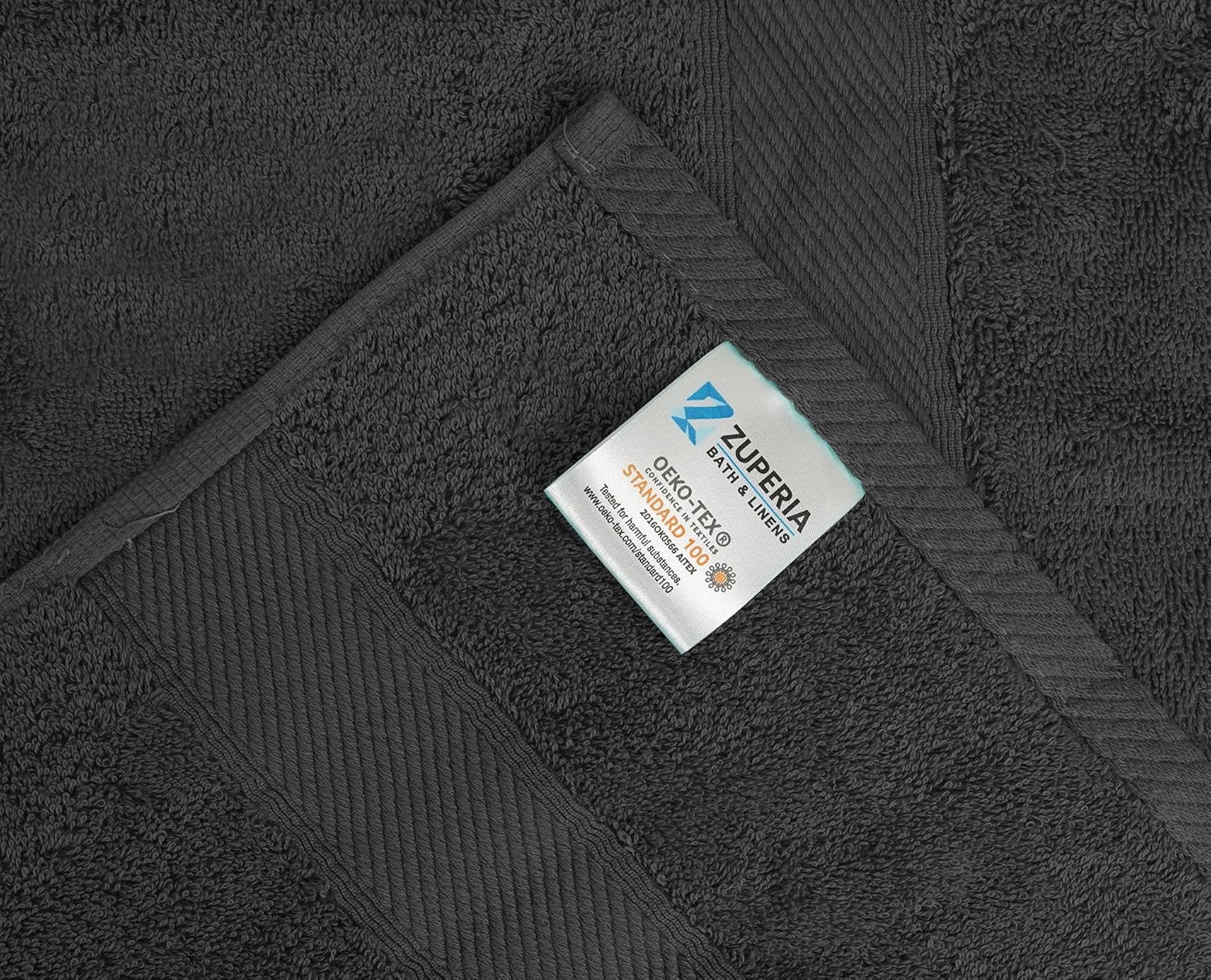 ZUPERIA Premium Bath Towels 27 x 54 Inches Pack of 4 Grey 1