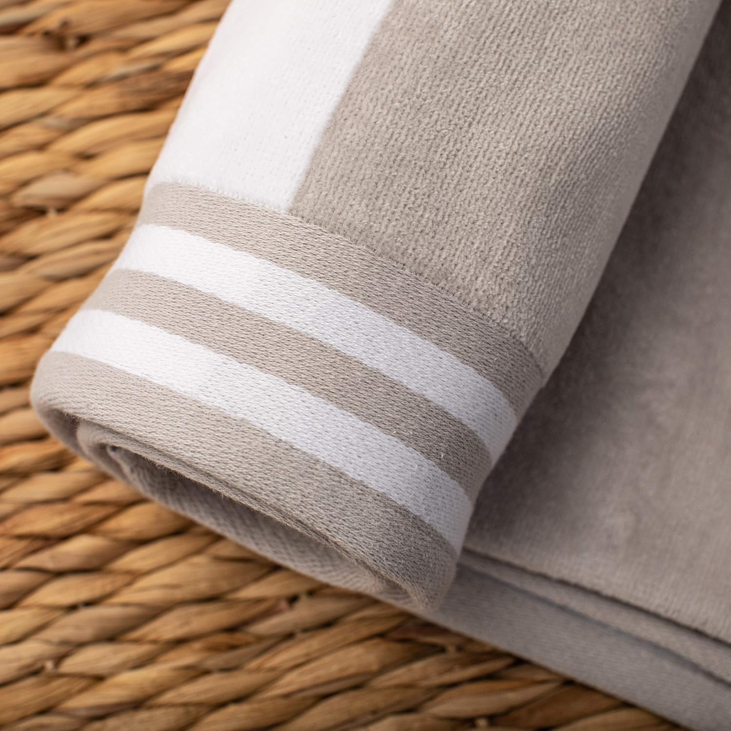 Superior Cotton Striped Beach Towels Set of 6