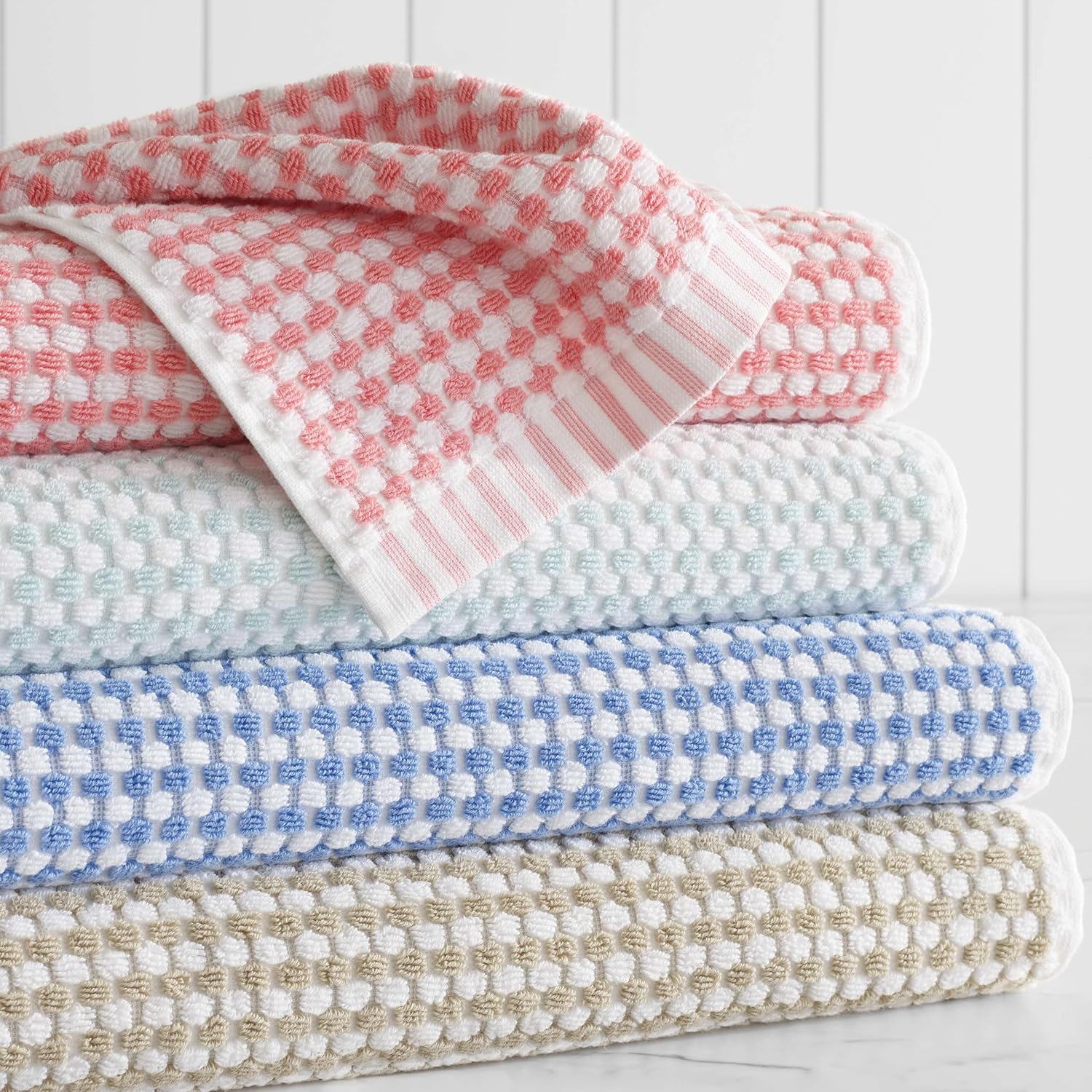 Pine Cone Hill Ceylon Sky Towel 100 Cotton 600 GSM White Solid Pattern