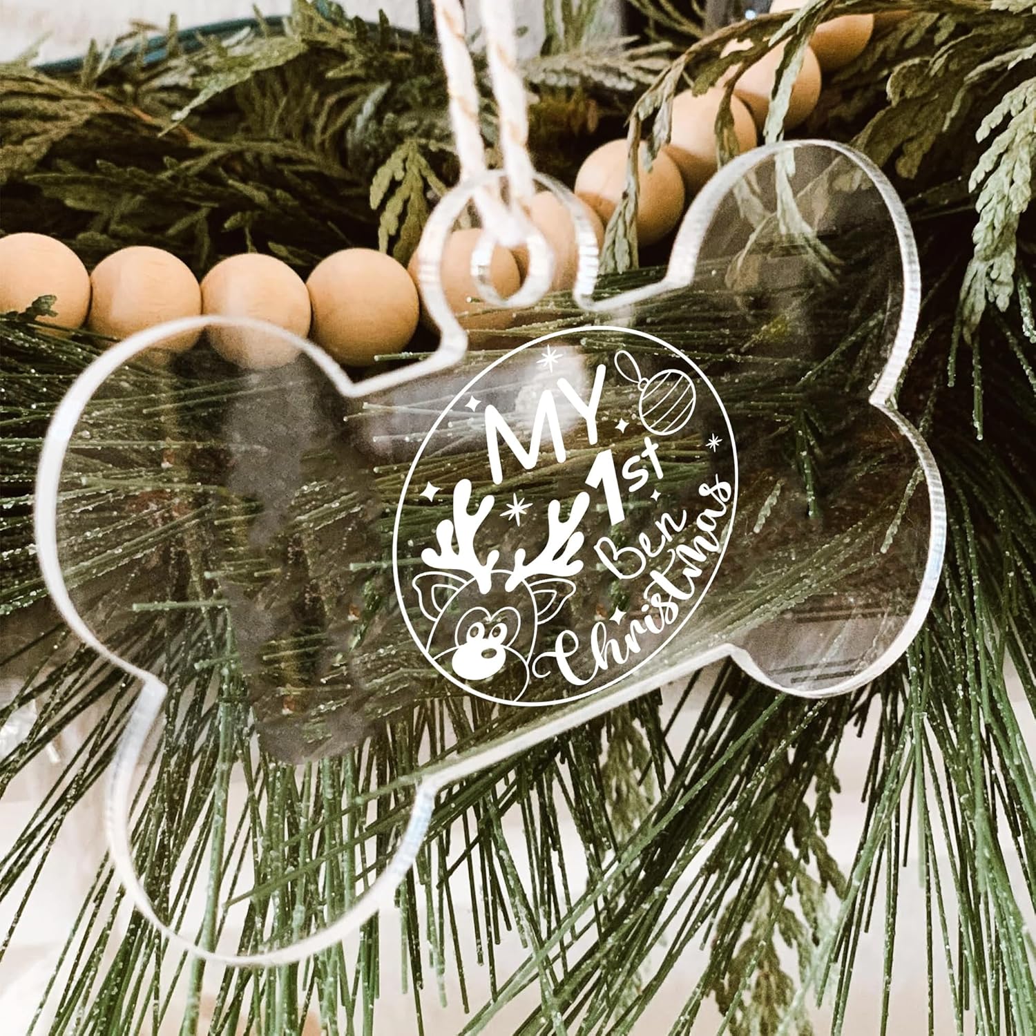 Jasilon Personalized Babys First Christmas Ornament