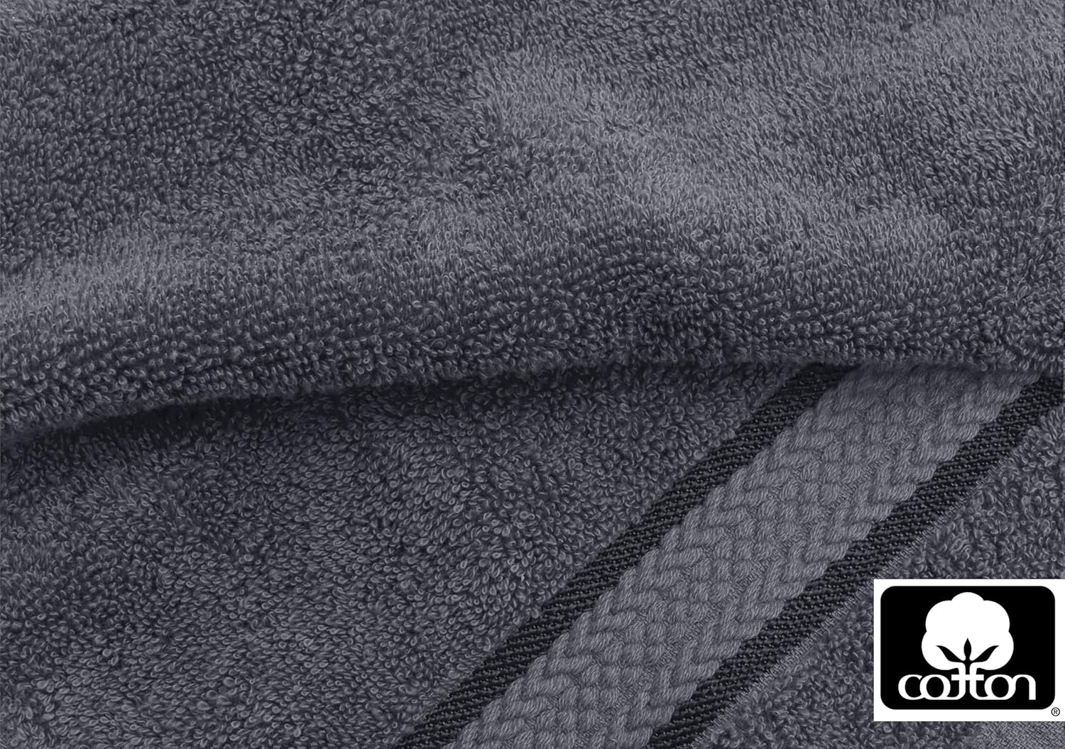 COTTON CRAFT Ultra Soft 6-Piece Towel Set - Charcoal