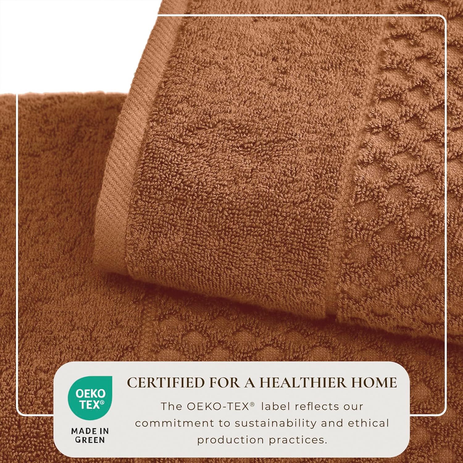 Great Bay Home Orange Bath Towels 6 Pack