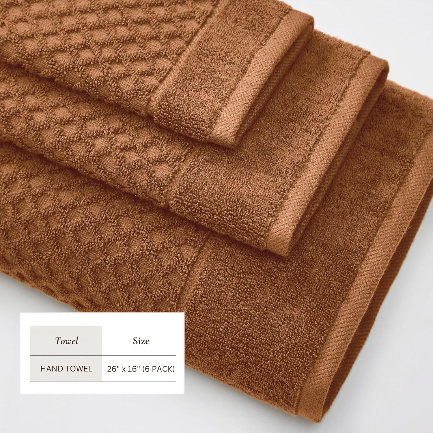 Great Bay Home Orange Bath Towels 6 Pack