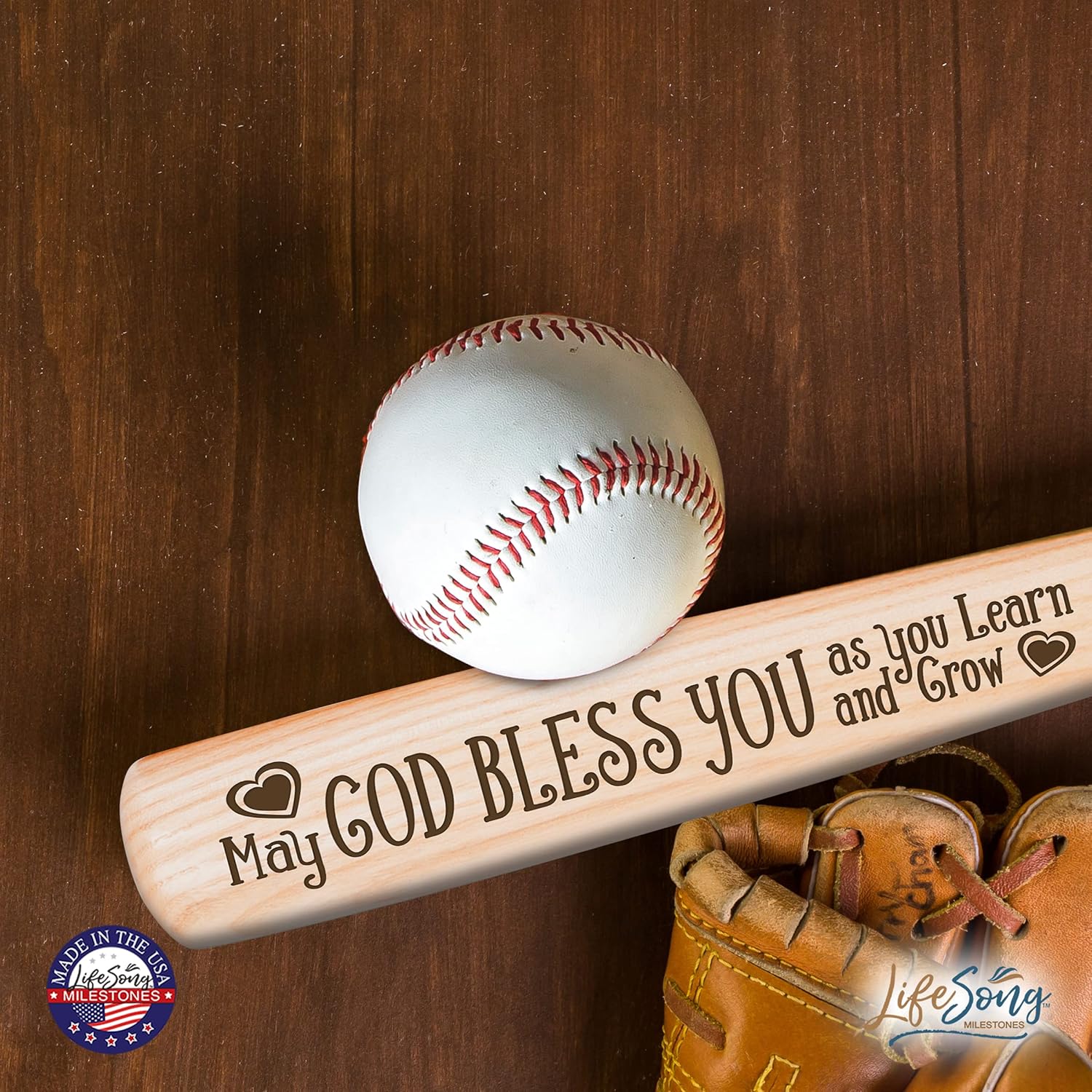 LifeSong Milestones Personalized Baptism Baseball Bat
