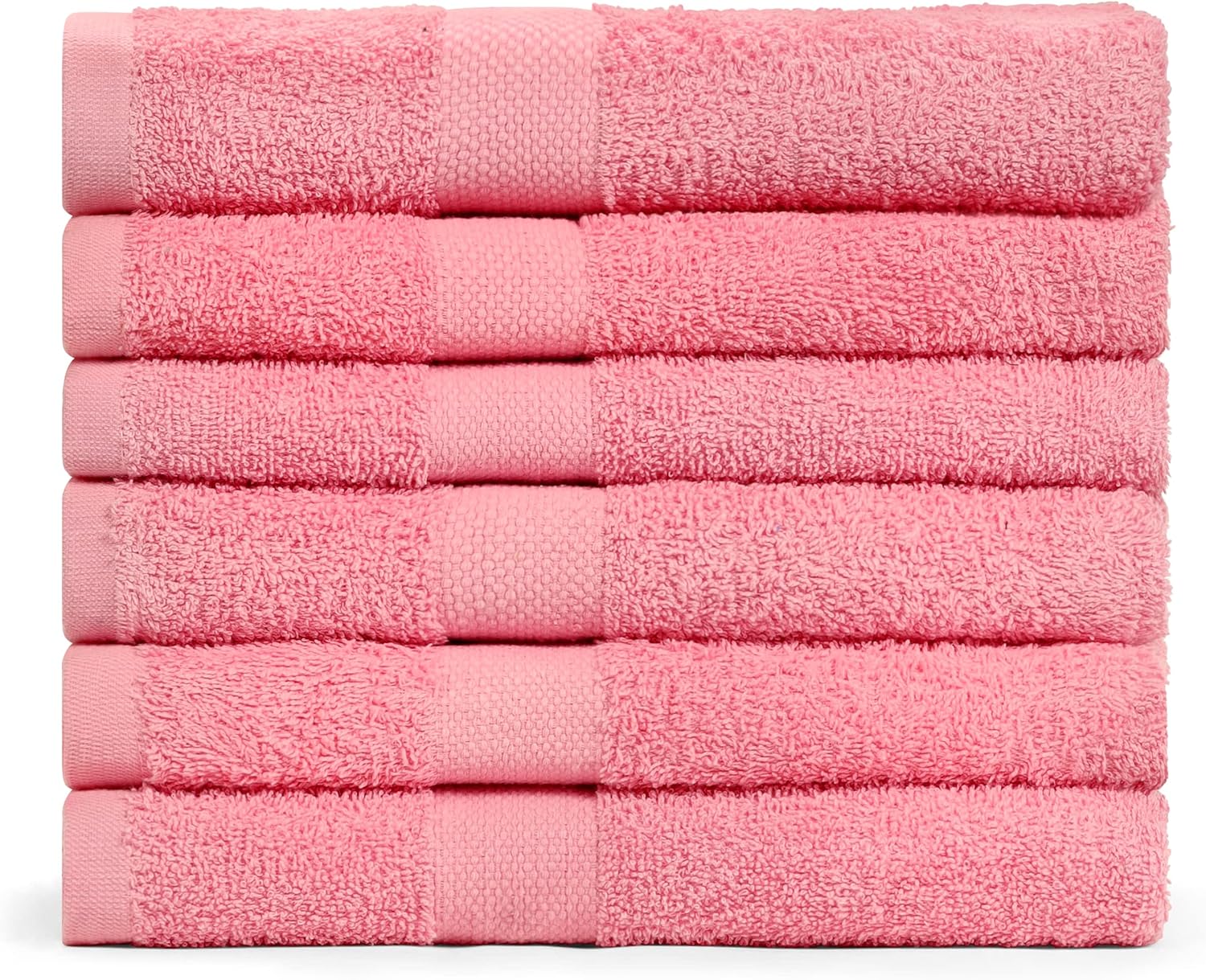 Simpli-Magic Cotton Bath Towel Set Pink 6 Count