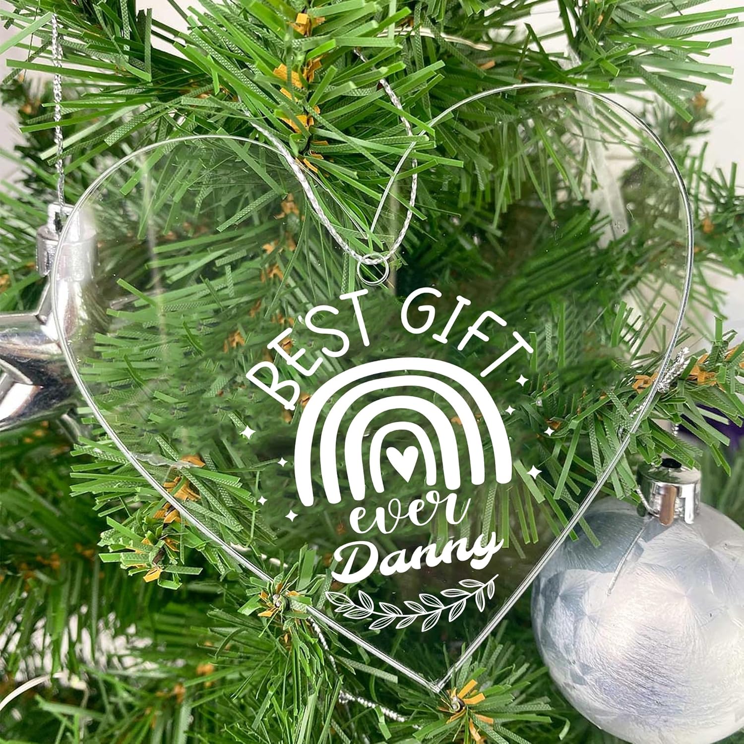 Jasilon First Christmas Baby Ornament - Personalized Acrylic Gift for New Parents