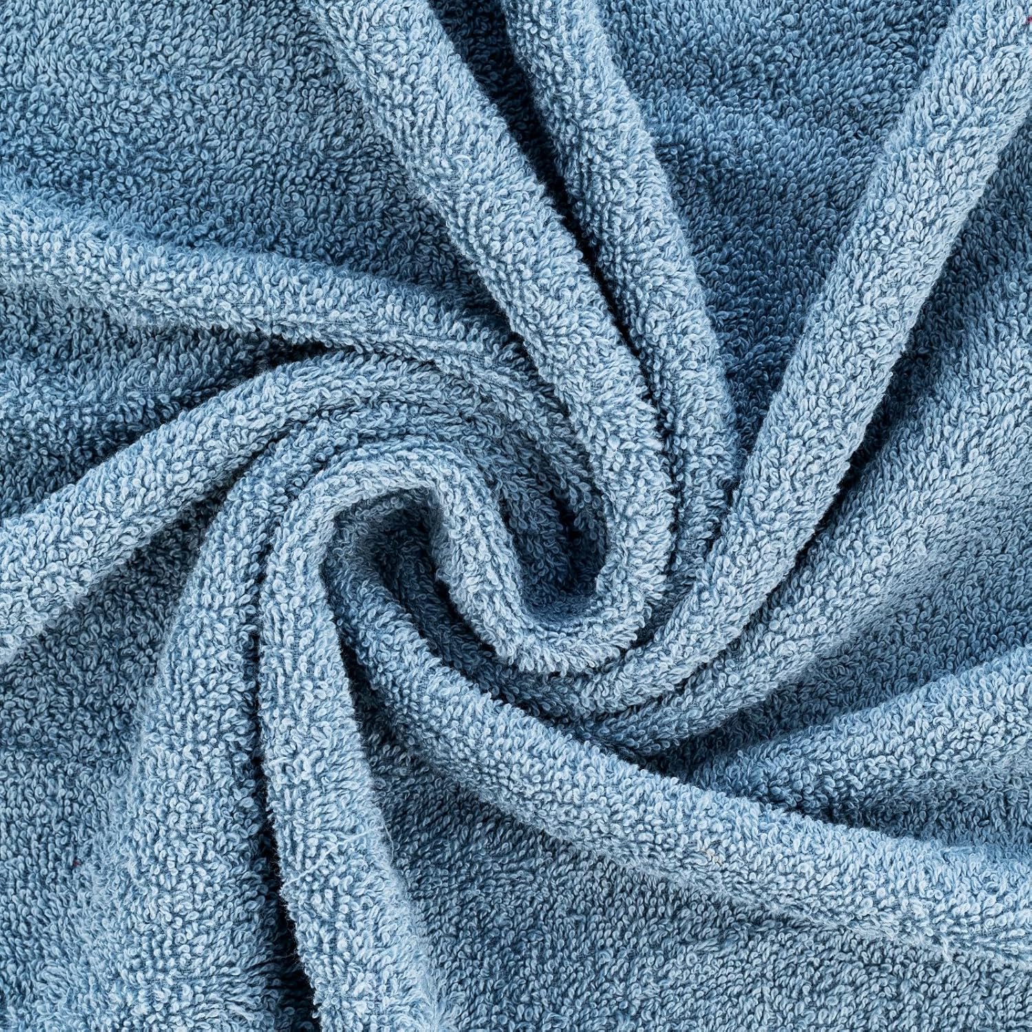 CASA COPENHAGEN He She 6-Piece Towel Set - Dusty Blue Pink 1
