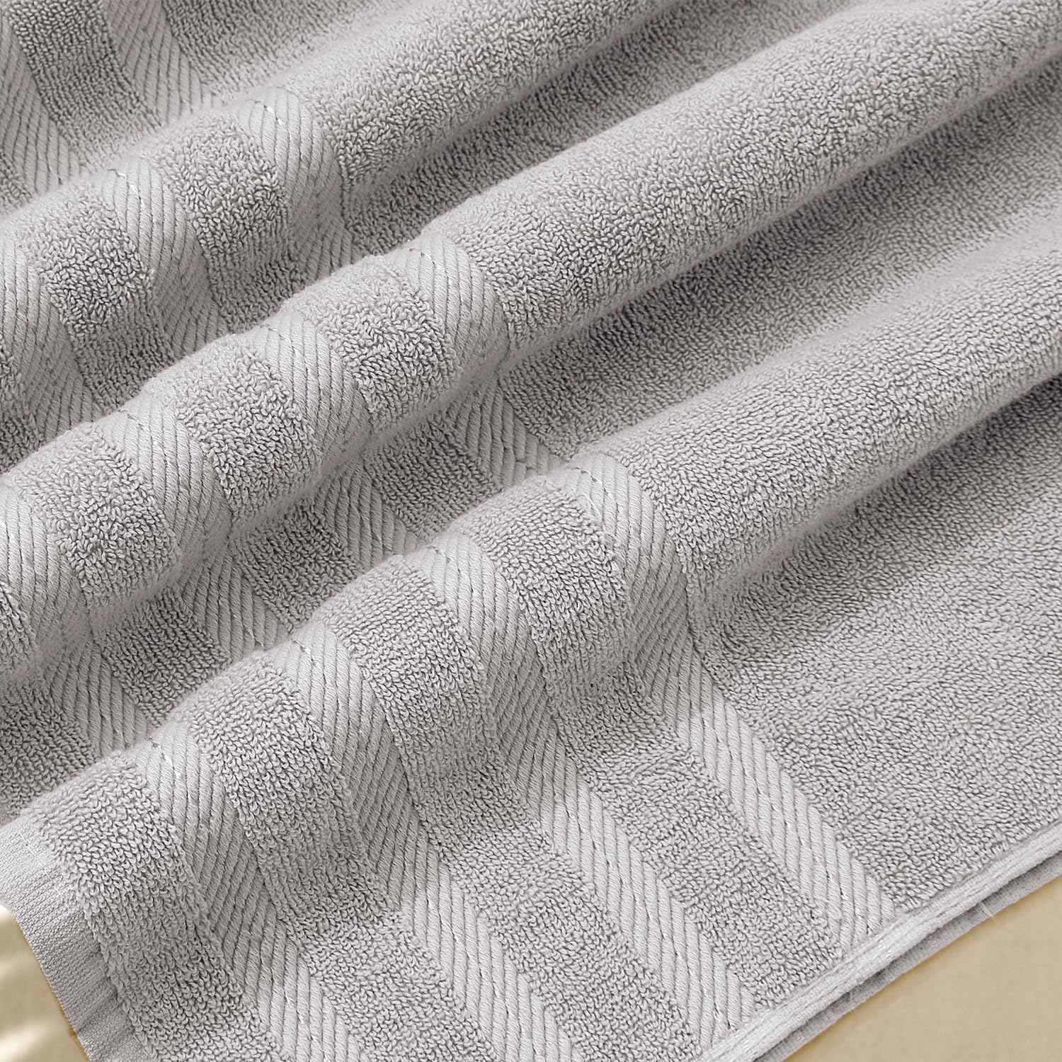 Hearth Harbor 6 Piece Light Gray Bath Towel Set