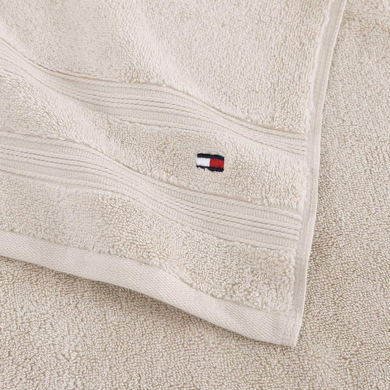 Tommy Hilfiger Bath Towels 6-Pack Solid Beige