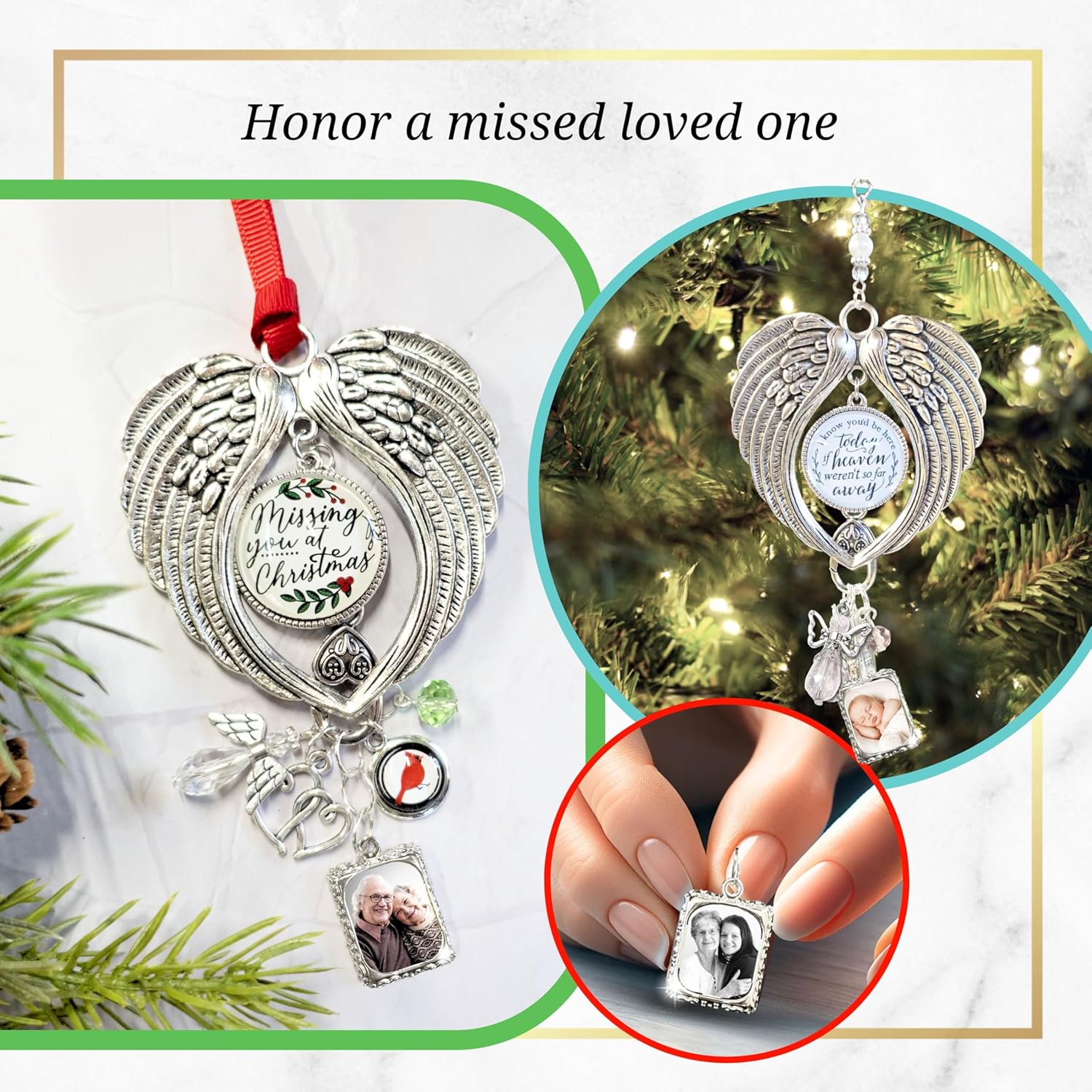 Baby Memorial Angel Wings Personalized Photo Frame