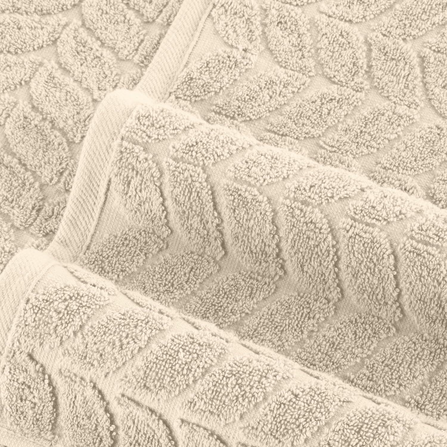 Elegant Comfort Turkish Cotton Towel Set Ivory 6-Piece