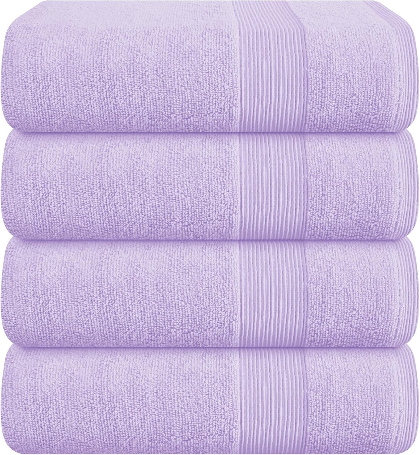 Belizzi Home 4 Pack Purple Bath Towels 27x54