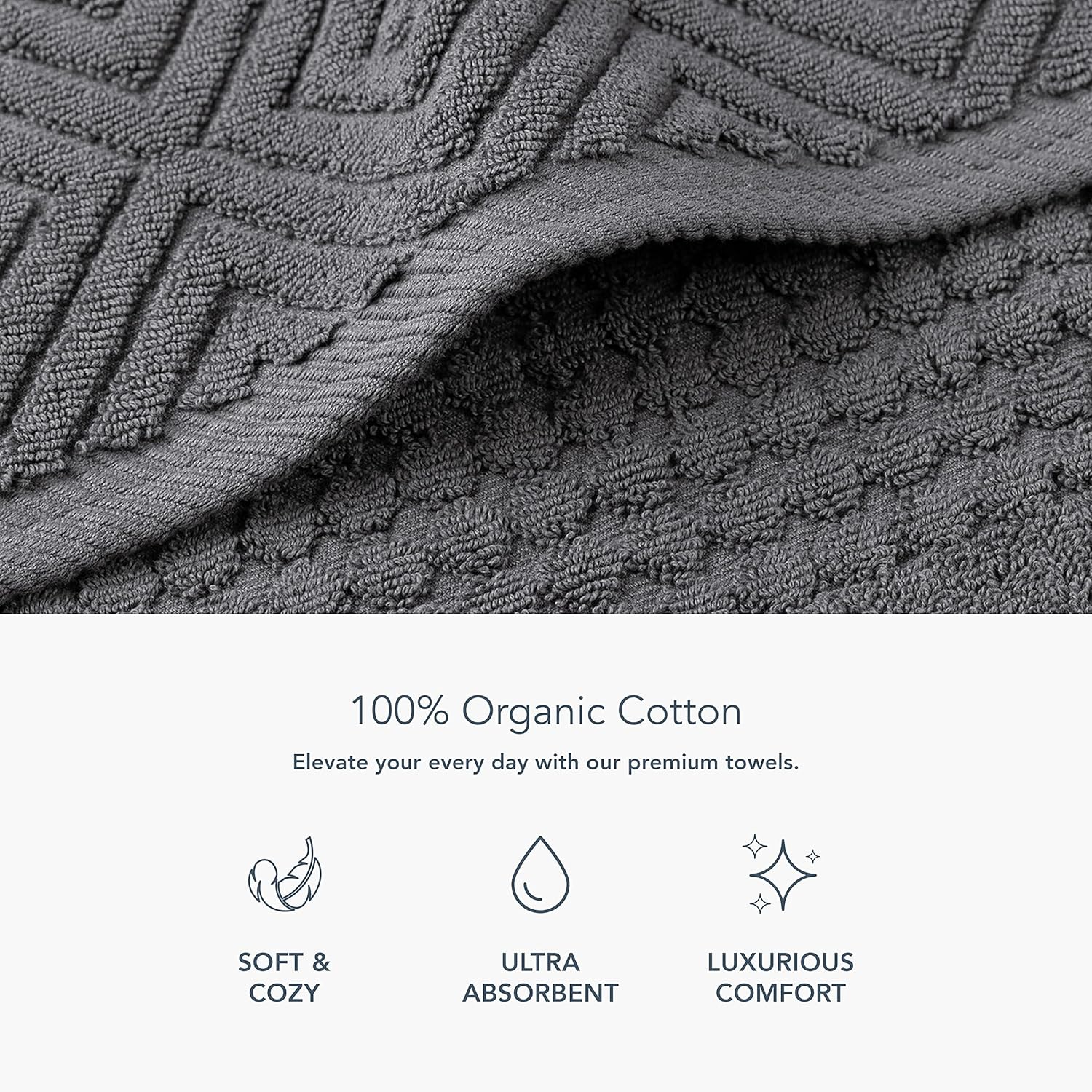 TexereSilk Organic Cotton Bath Towel Set - 700 GSM Luxury Hotel Quality