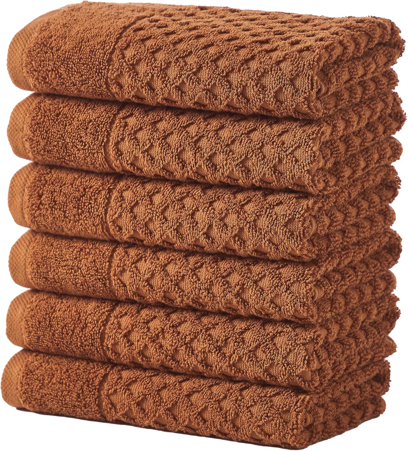 Great Bay Home Orange Bath Towels 6 Pack
